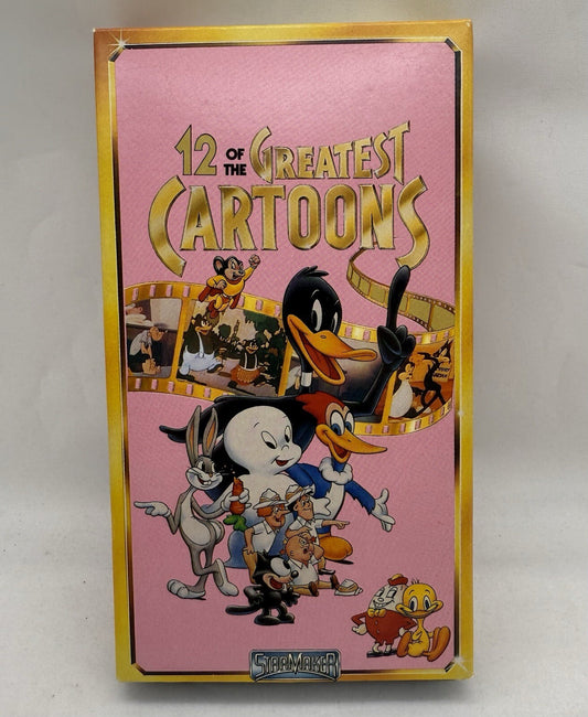 12 of the Greatest Cartoons (VHS, 1990) Tested and Working