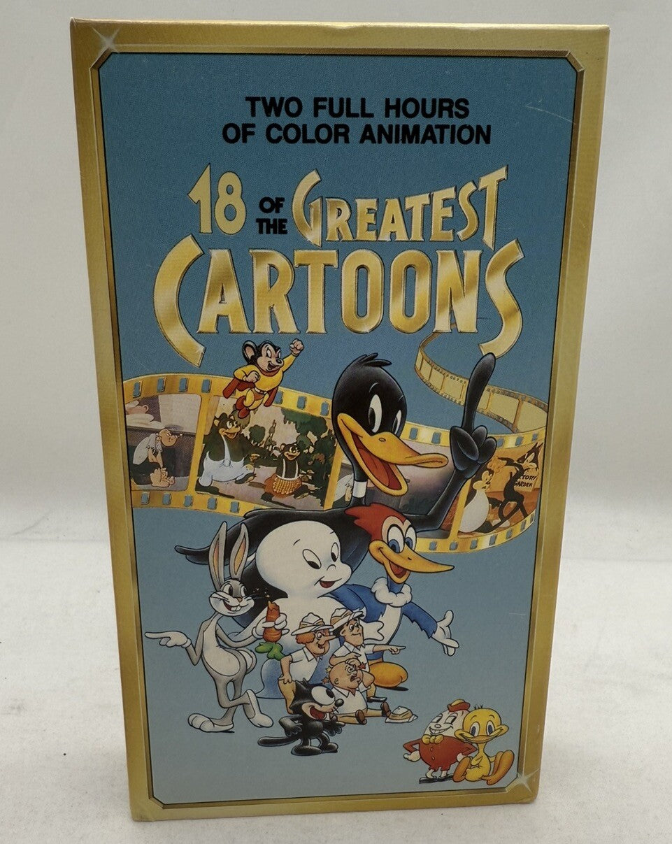 18 of the Greatest Cartoons (VHS, 1990) Tested and Working