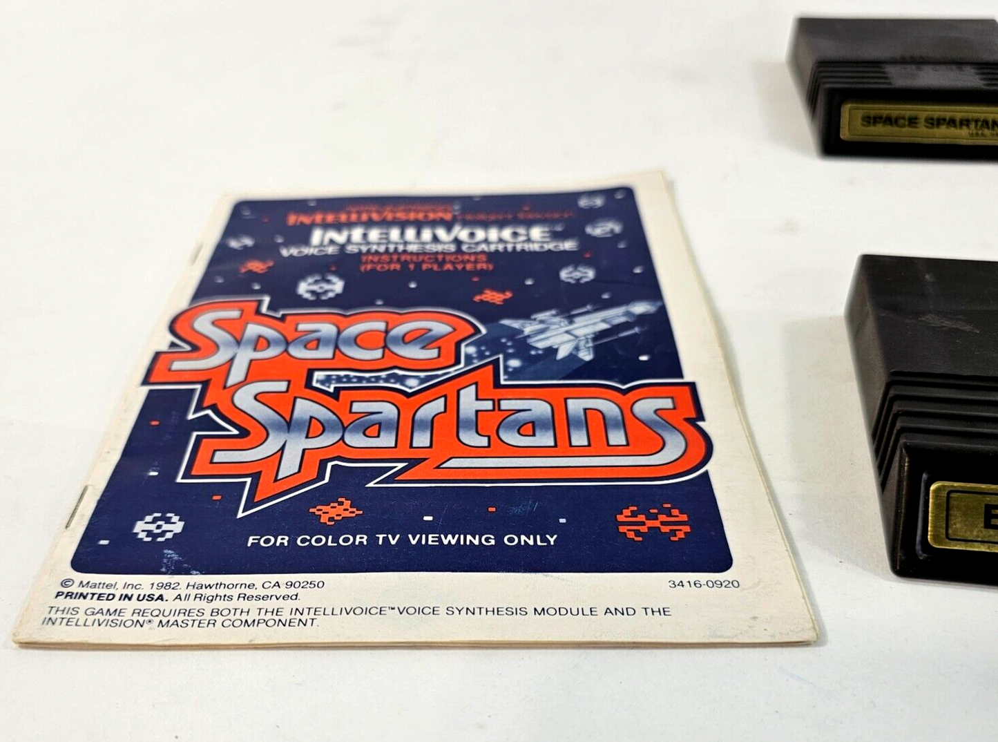 Space Spartans (Intellivision bundle) B-17 Bomber Game Cartridges and Manuals