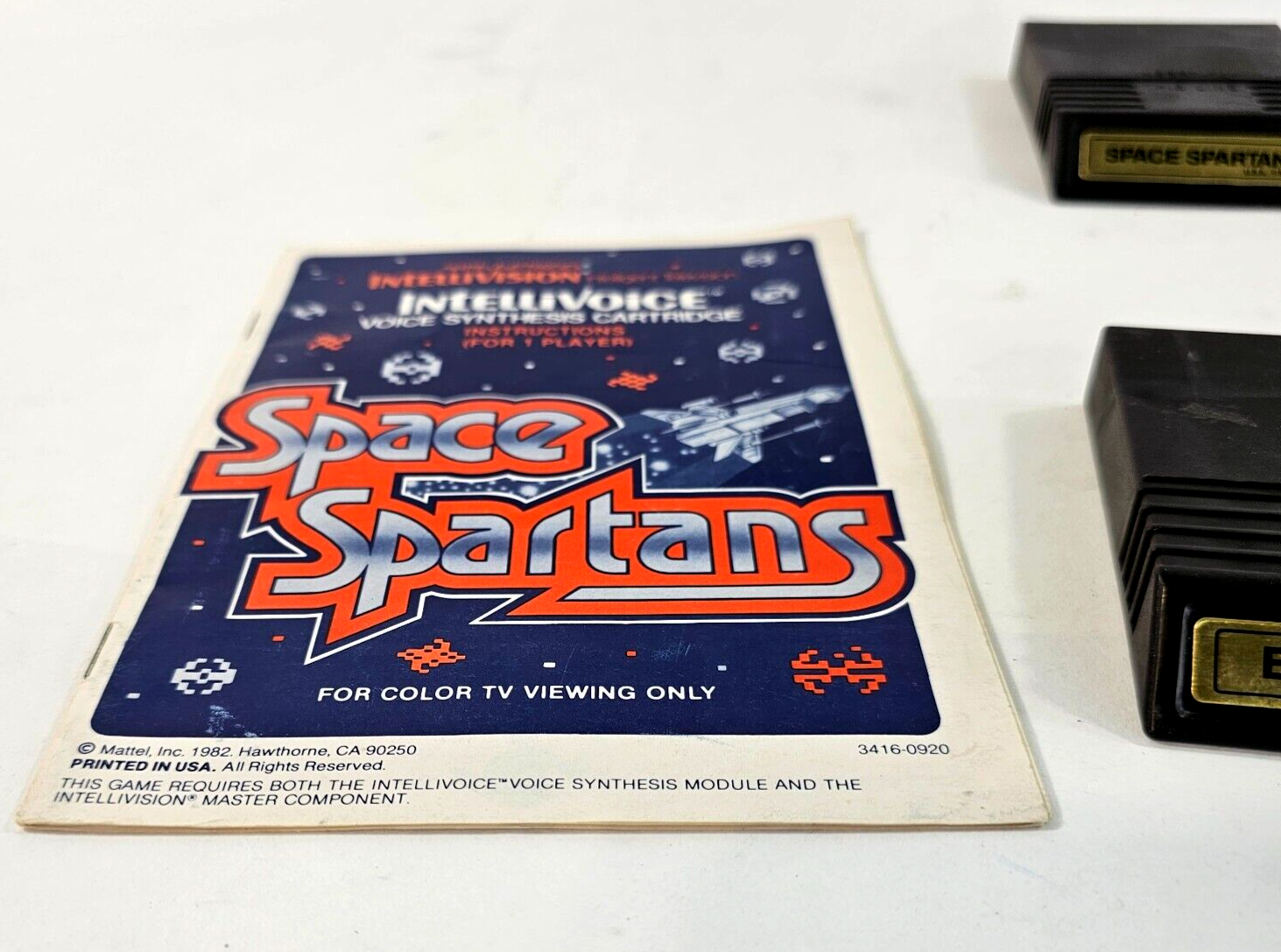 Space Spartans (Intellivision bundle) B-17 Bomber Game Cartridges and Manuals