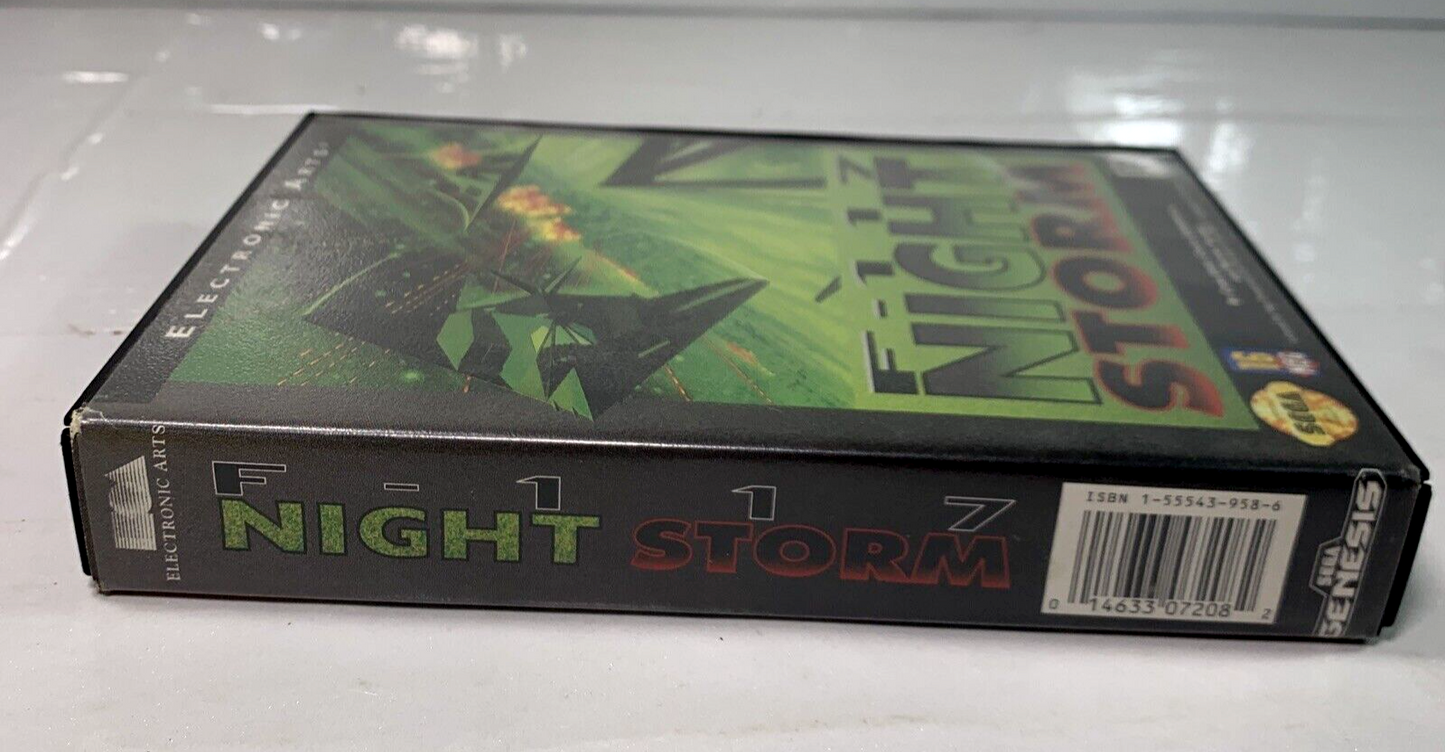 F-117 Night Storm (Sega Genesis, 1992) Game and Case - Tested and Working