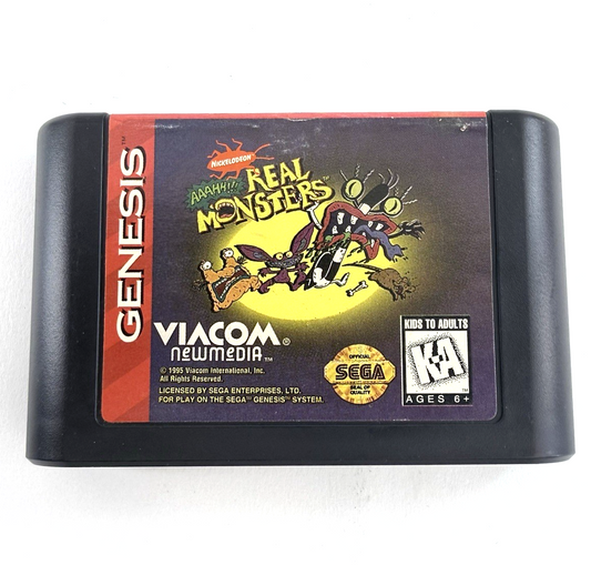AAAHH Real Monsters (Sega Genesis, 1995) Game Cartridge - Tested and Working