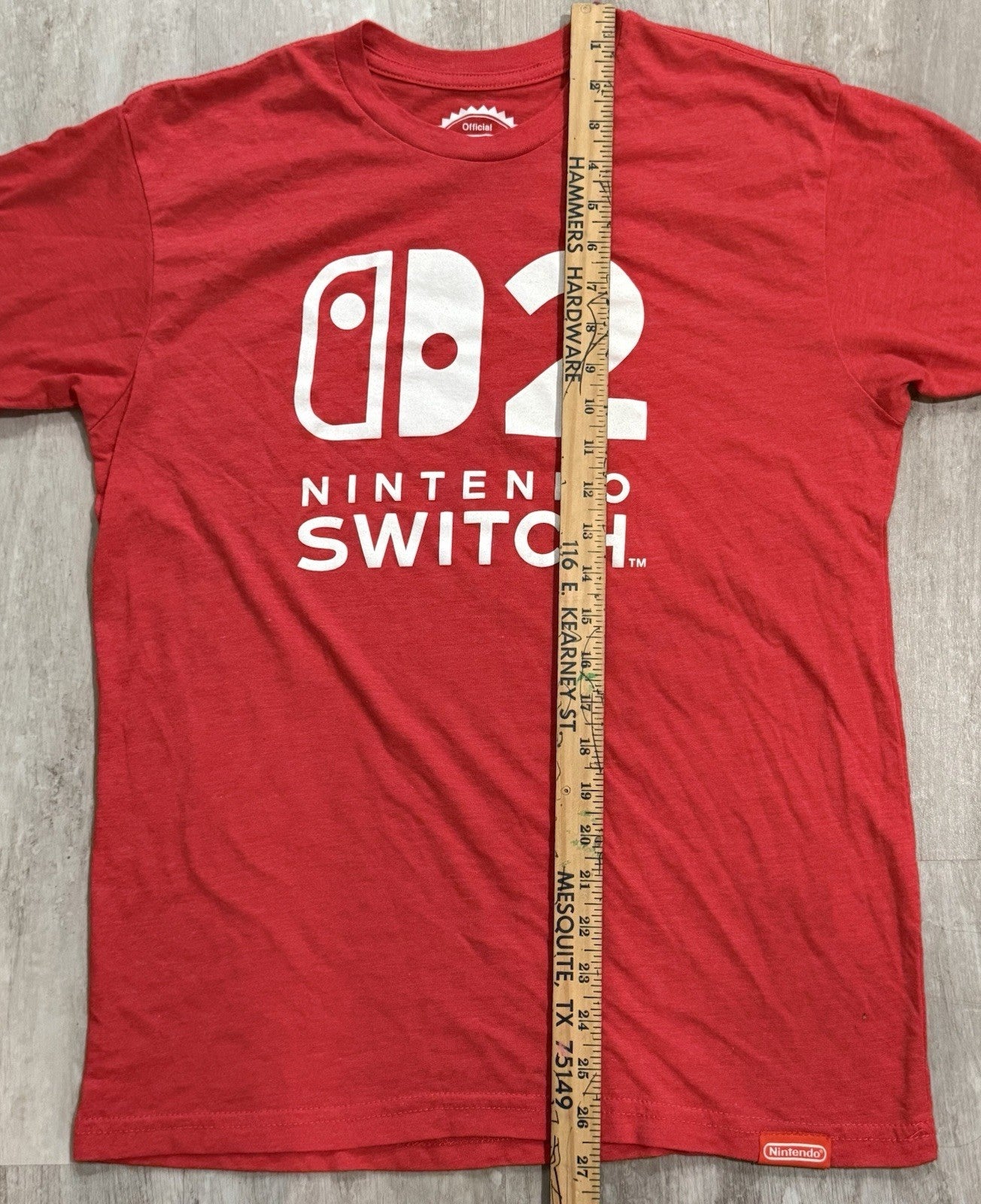 Nintendo Switch 2 Red Staff Limited Edition Employee Promotional T-Shirt - Small