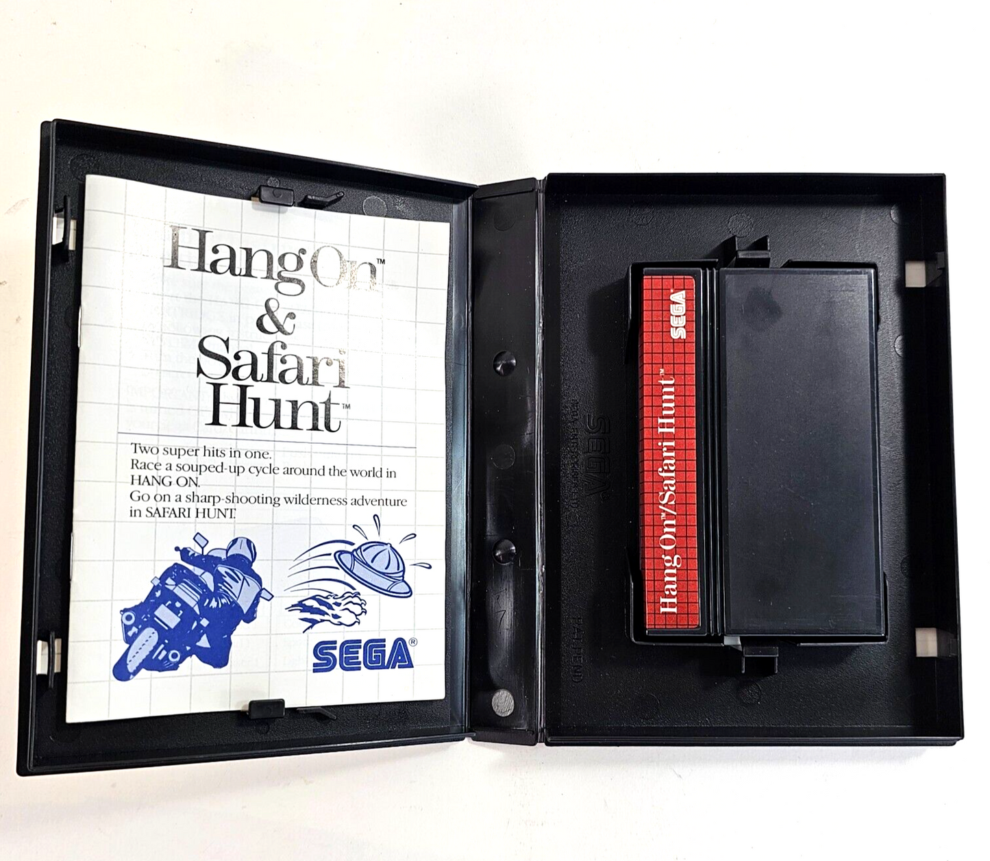 Hang On & Safari Hunt: The Combo Cartridge (Sega Master System, 1986) - Tested
