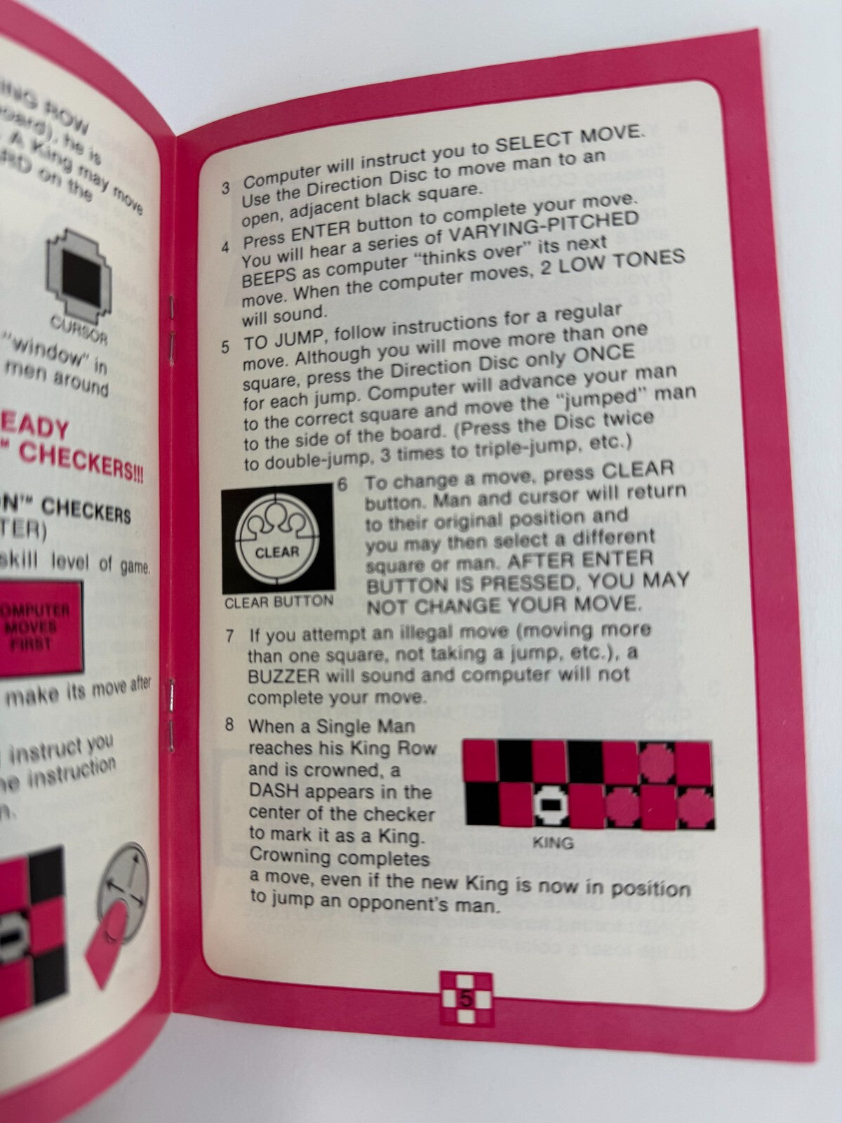 Checkers (Mattel Intellivision, 1979) Game, Box, Manual, and Overlays - Tested