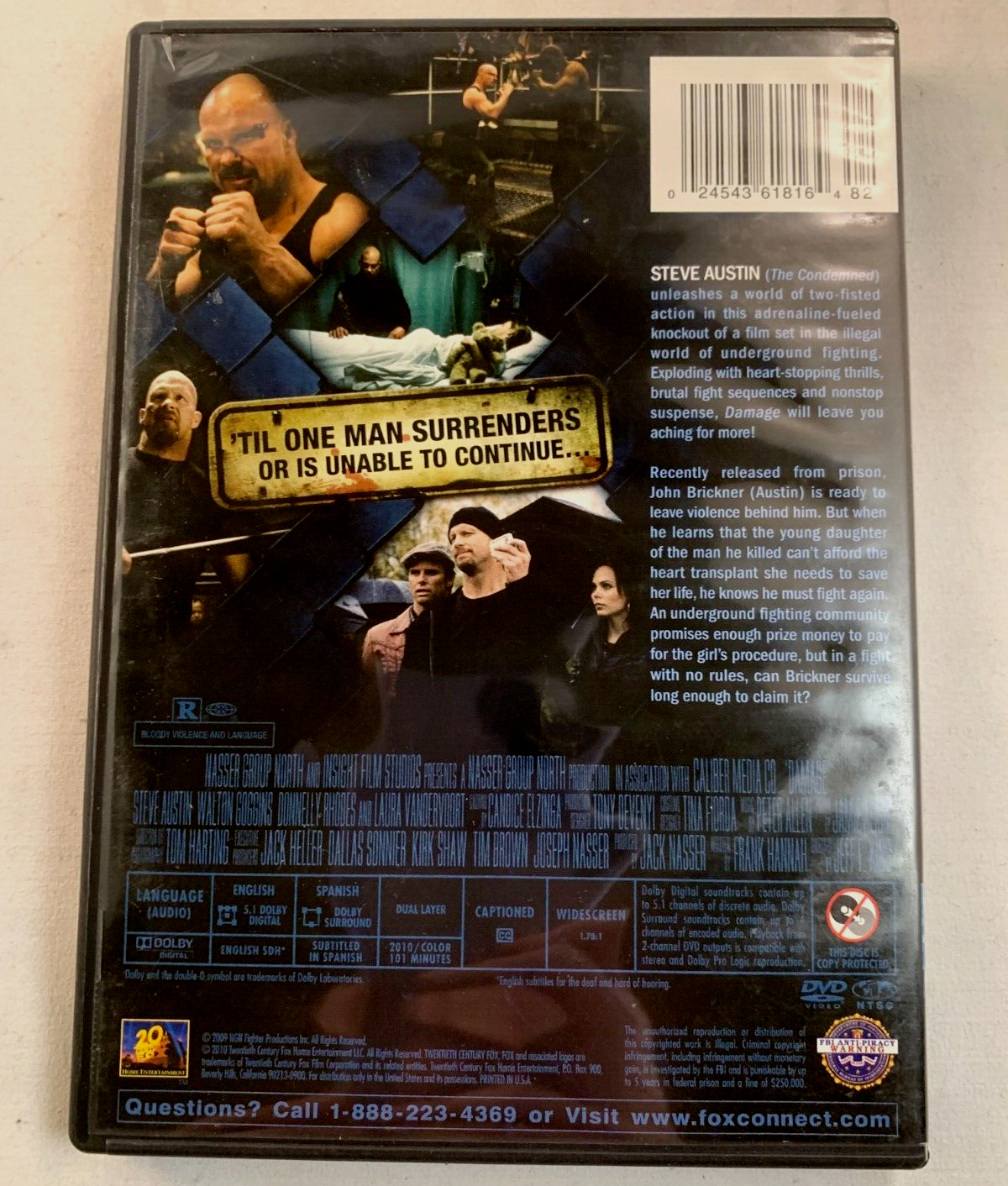 Damage (DVD, 2010) Steve Austin film - Tested and Working