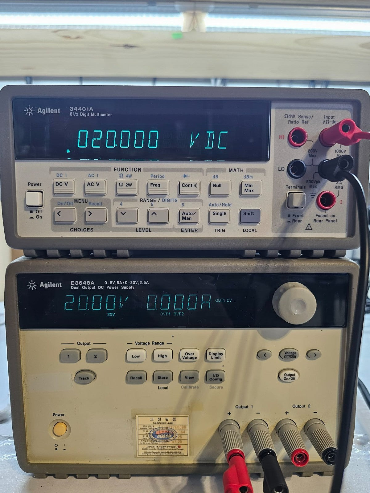 Agilent E3648A Dual Output DC Power Supply 0-8V,5A/0-20V,2.5A - Tested - 2064
