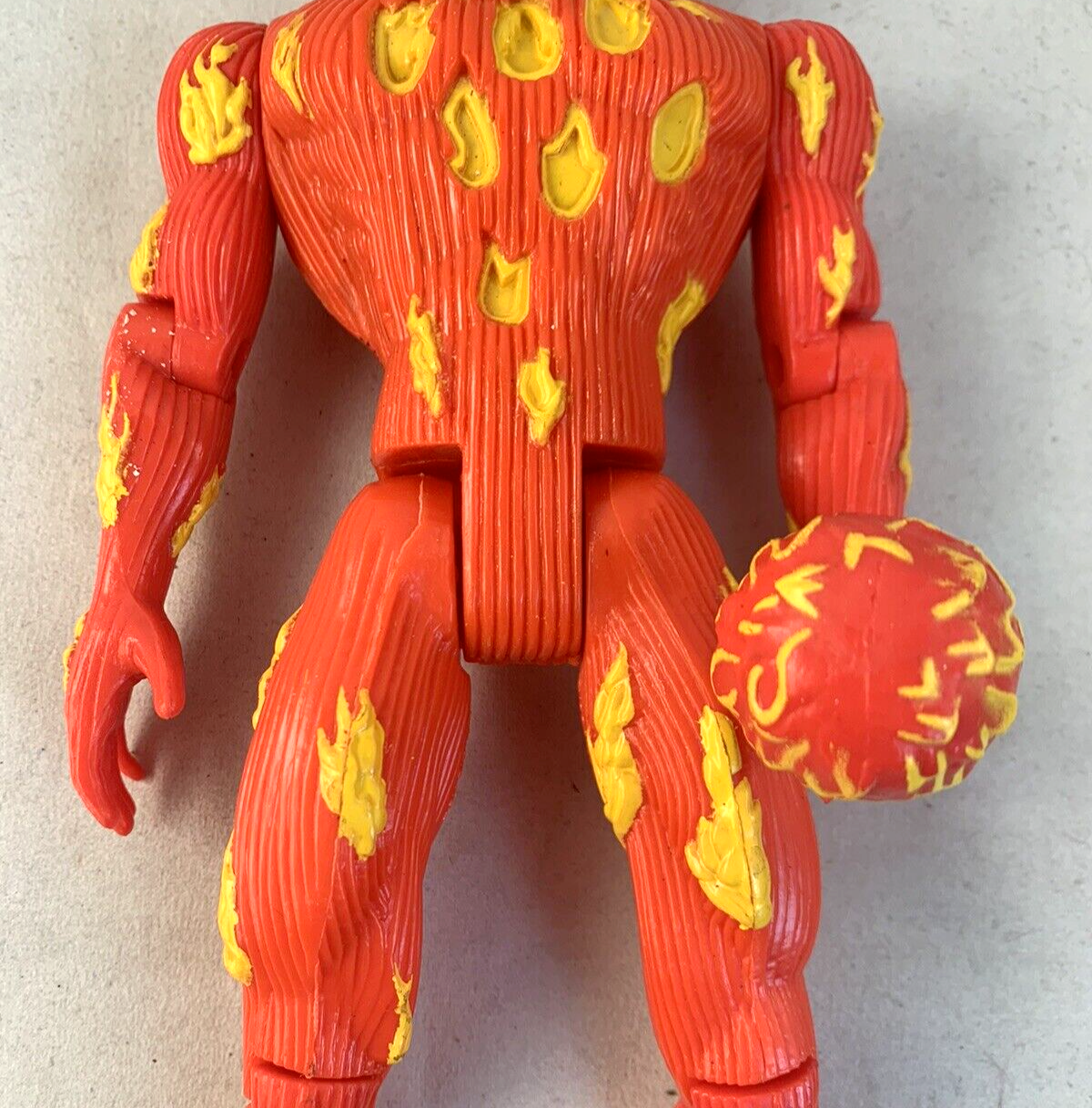 ToyBiz 1994 Marvel Deluxe 10” Action Figure Fantastic Four Human Torch + Torch
