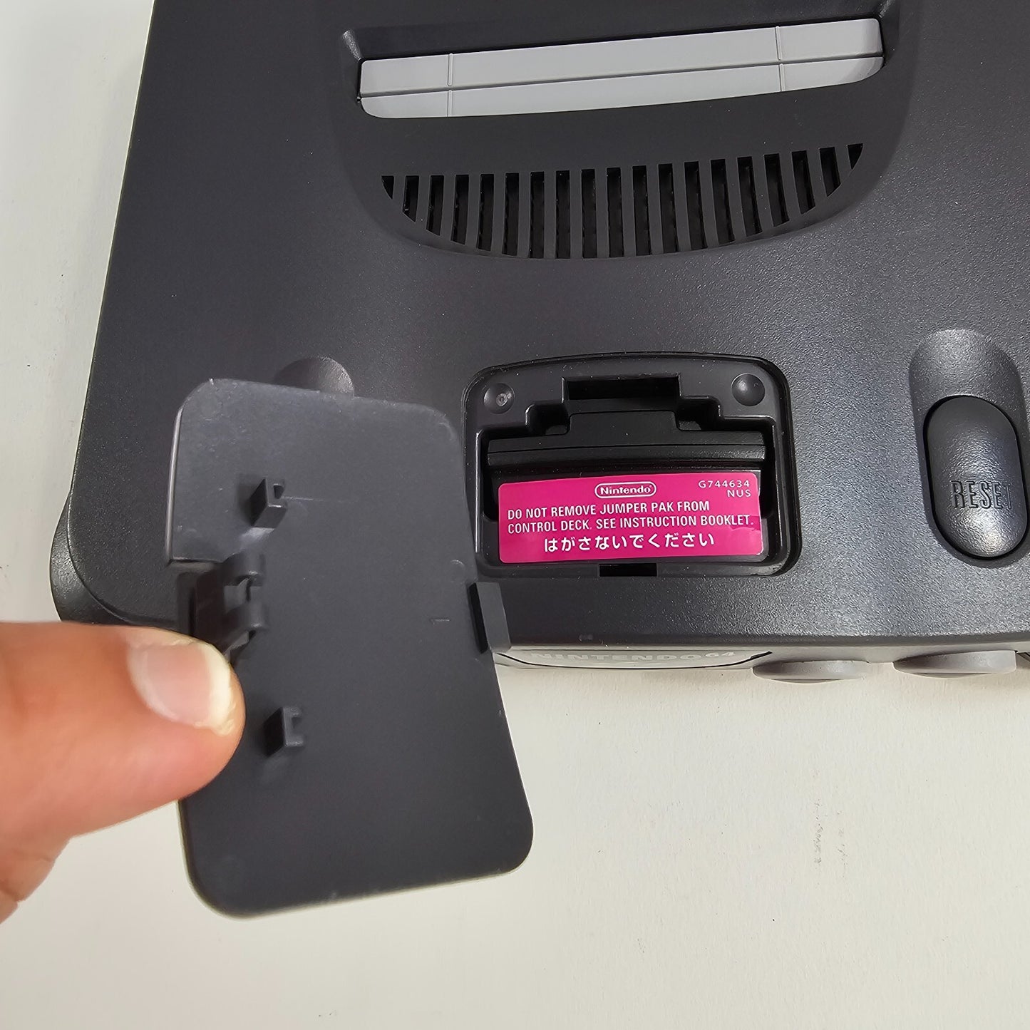 Nintendo 64 Black Home Console with Controller + Cables - Tested and Working