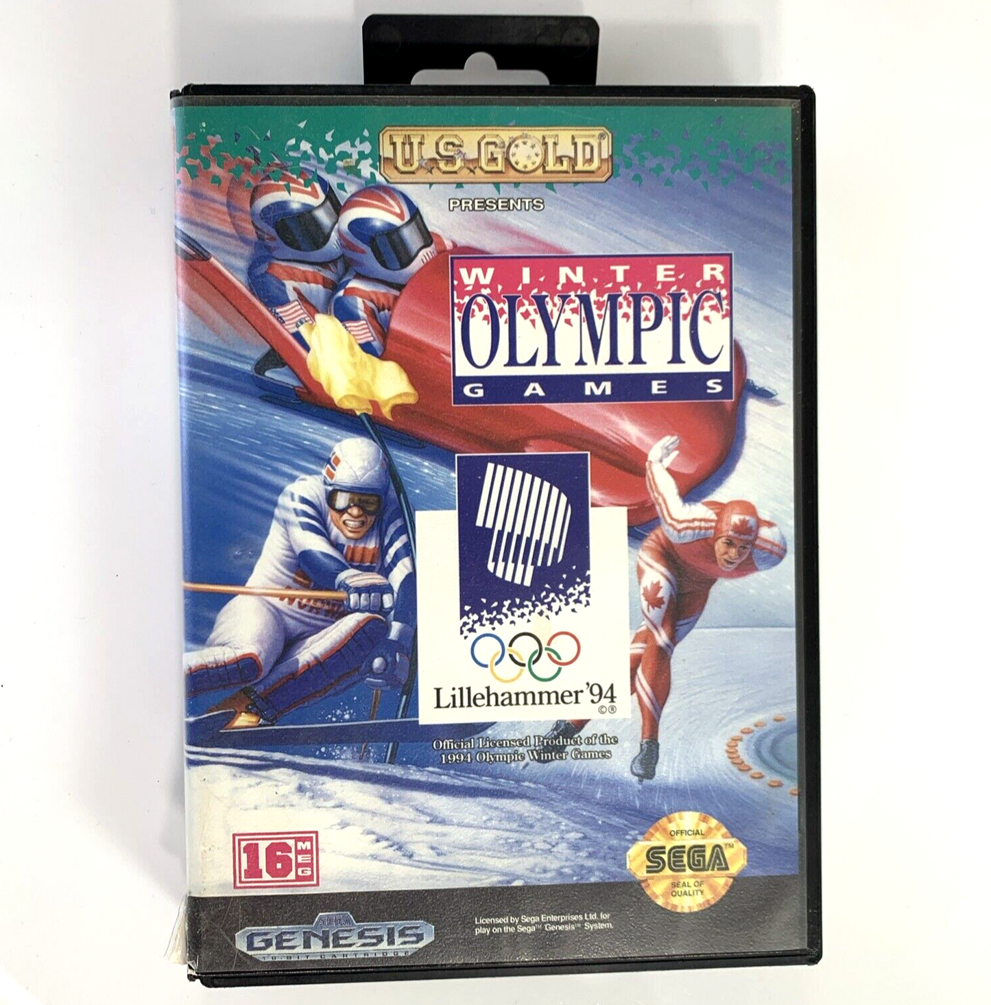 The XVII Olympic Winter Games Lillehammer  (Sega Genesis, 1993) Game and Case