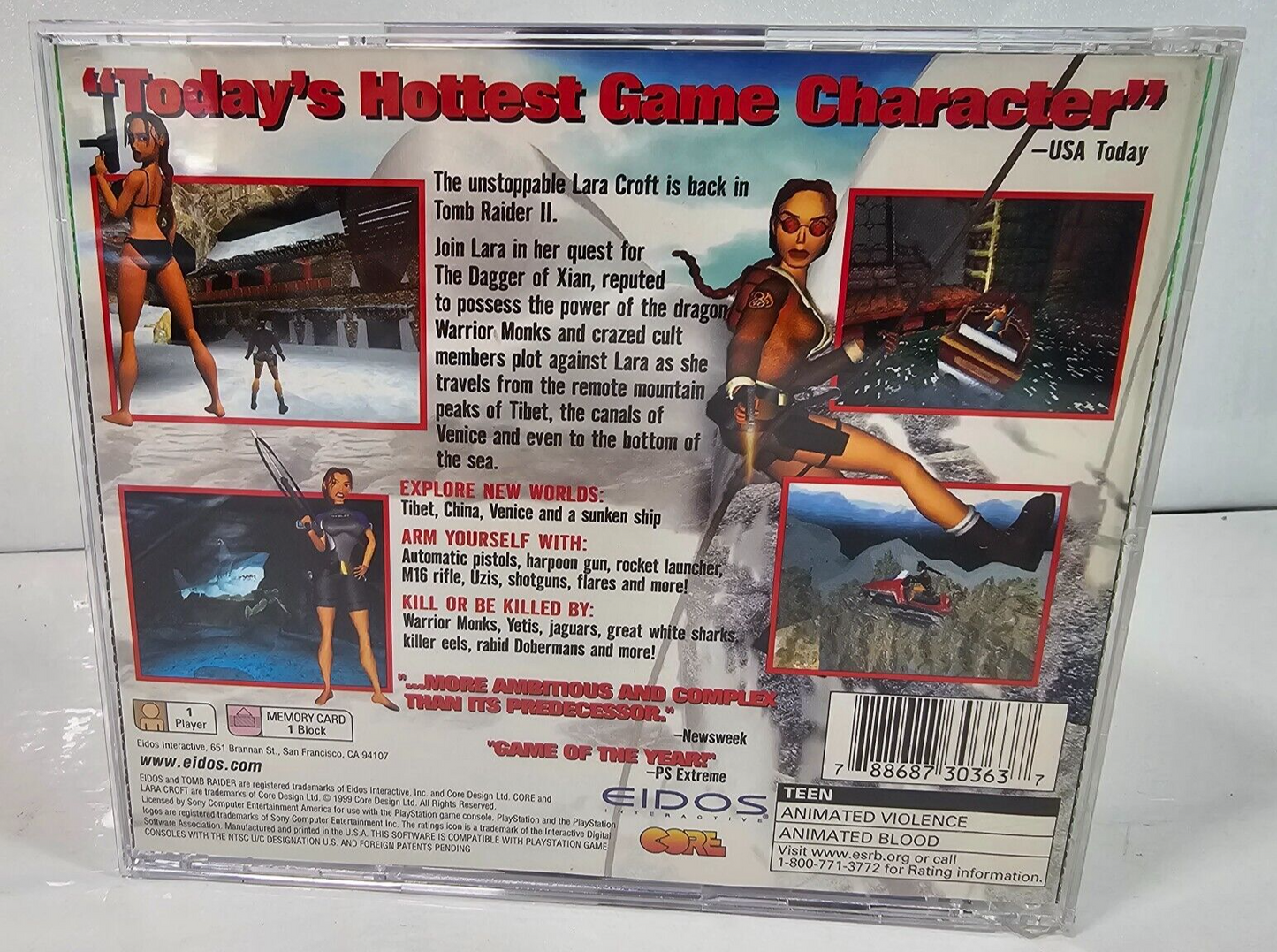 Tomb Raider 2 Greatest Hits (PlayStation 1, 1997) Game Case Manual Registration
