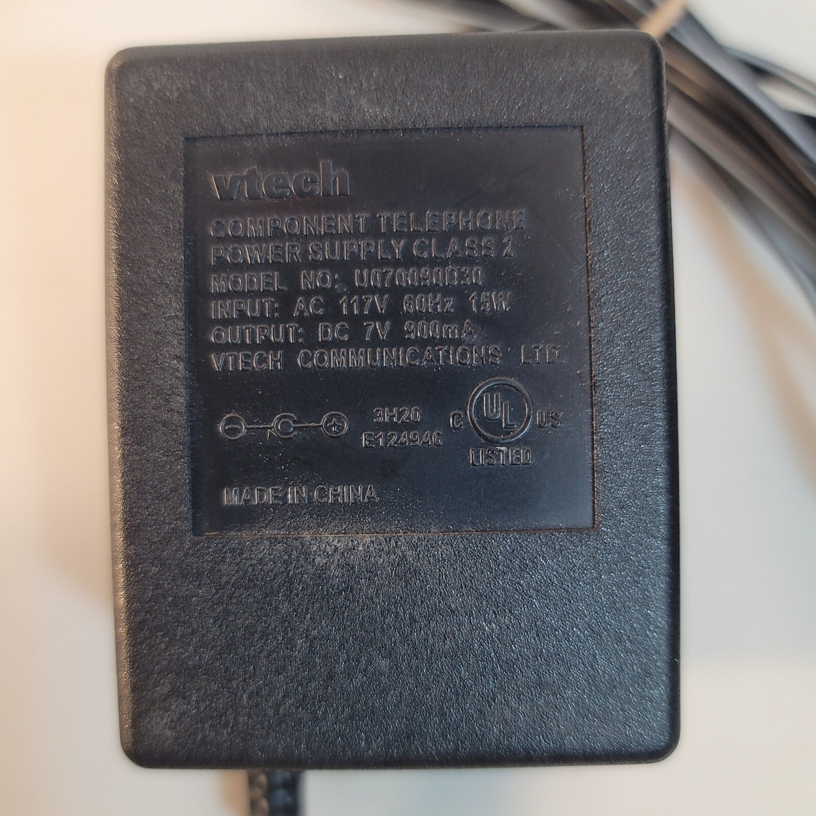VTech 2.4V GIGA PHONE Cordless Phone Charging Base Model 2461 and Power Supply