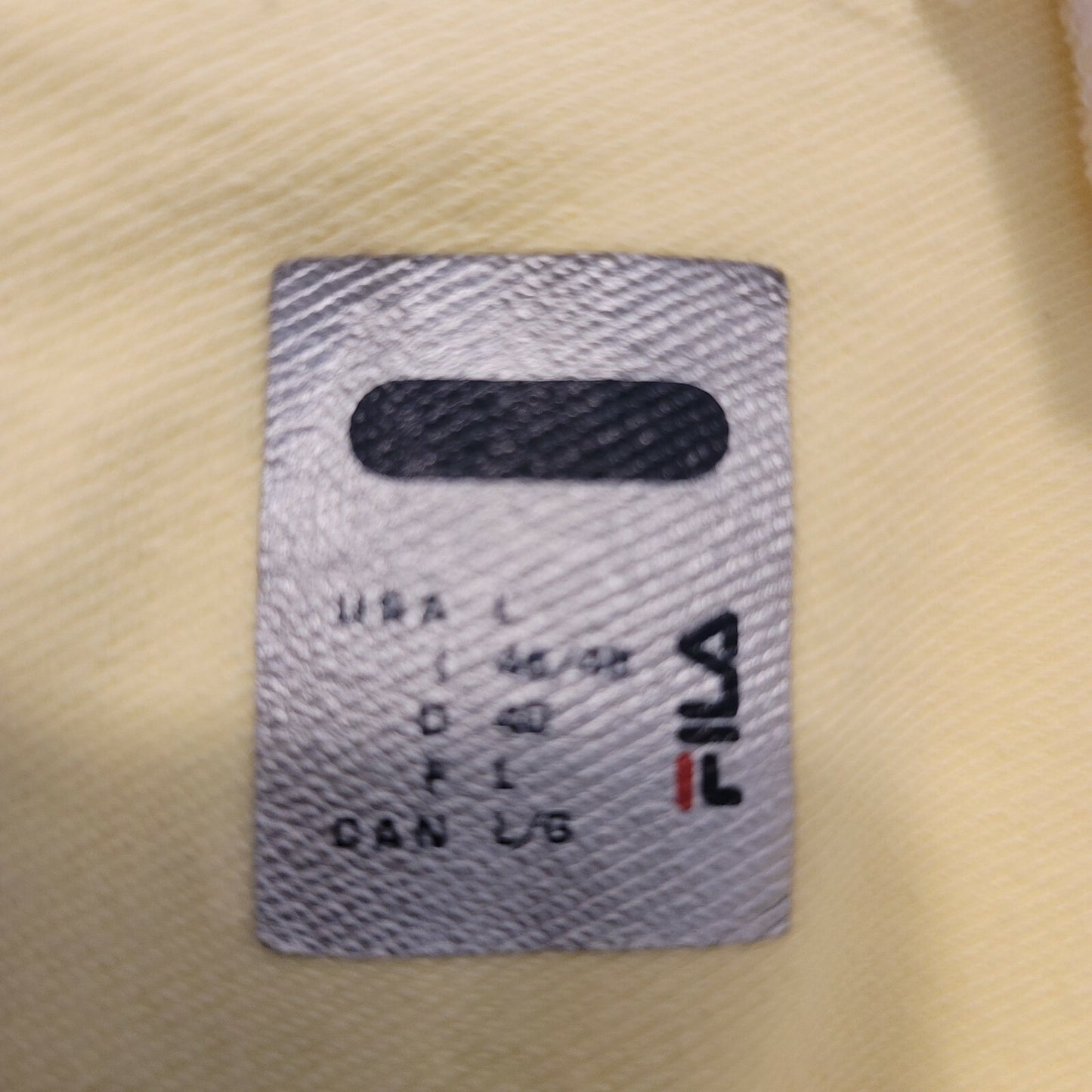 FILA Women's Large White and Yellow Full Zip Sports Jacket
