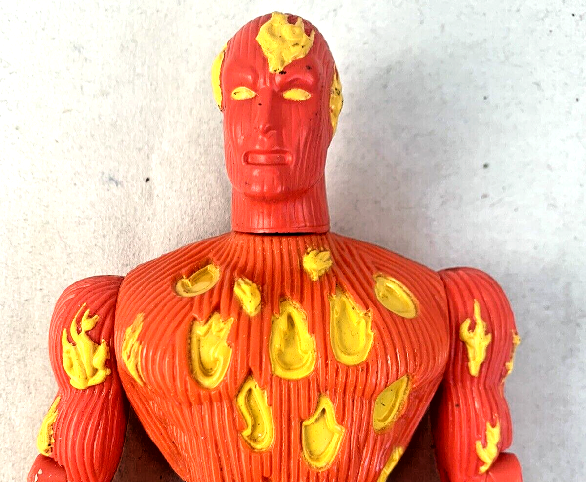ToyBiz 1994 Marvel Deluxe 10” Action Figure Fantastic Four Human Torch + Torch
