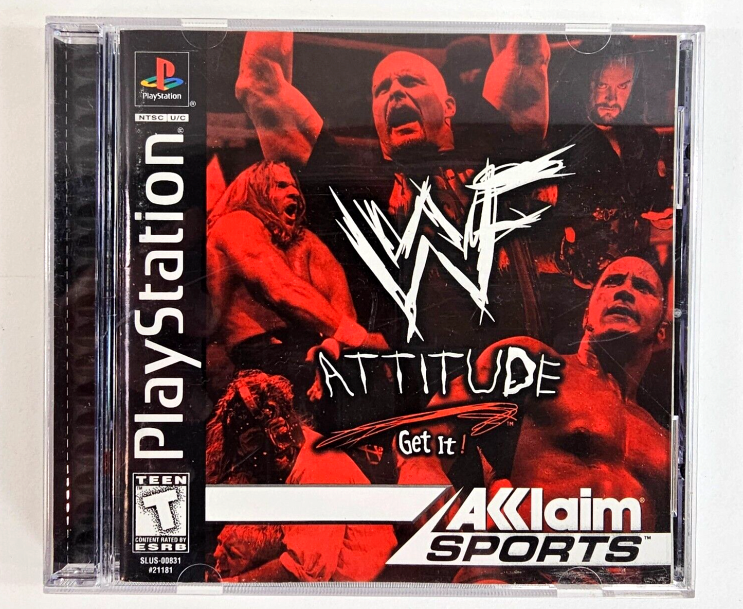 WWF Attitude (Sony PlayStation 1, 1999) Game Case Manual Registration Card