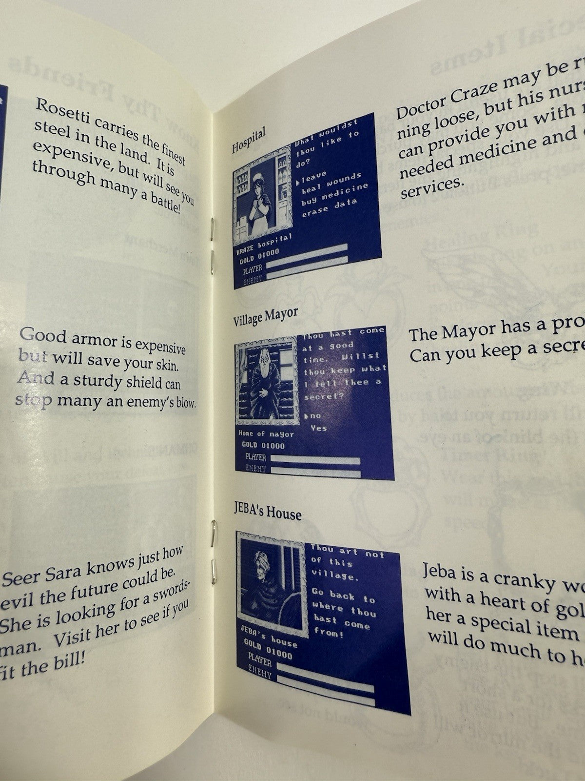 YS: The Vanished Omens (Sega Master System, 1988) Case And Manual Only - No Game