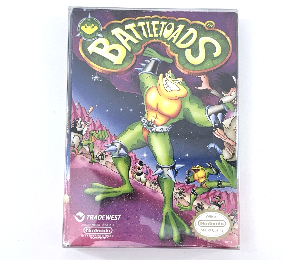 Battletoads (Nintendo NES, 1991) Game Box Manual Poster Foam Sleeve - Tested