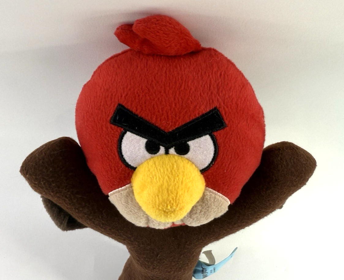 Rovio 2012 Angry Birds 12”Red Bird On Slingshot Plush