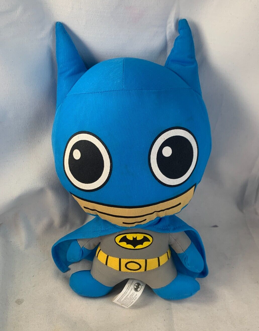 DC Comics Batman Six Flags Texas Fat Head Blue Plush Stuffed Doll 16”