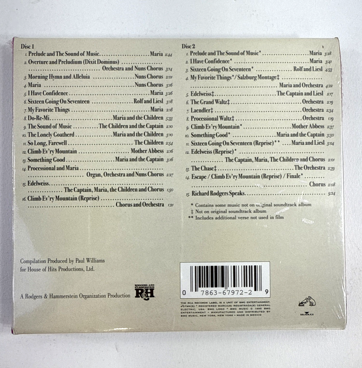 The Sound of Music (35th Anniversary Collector's Edition OST, 2000) New, Sealed