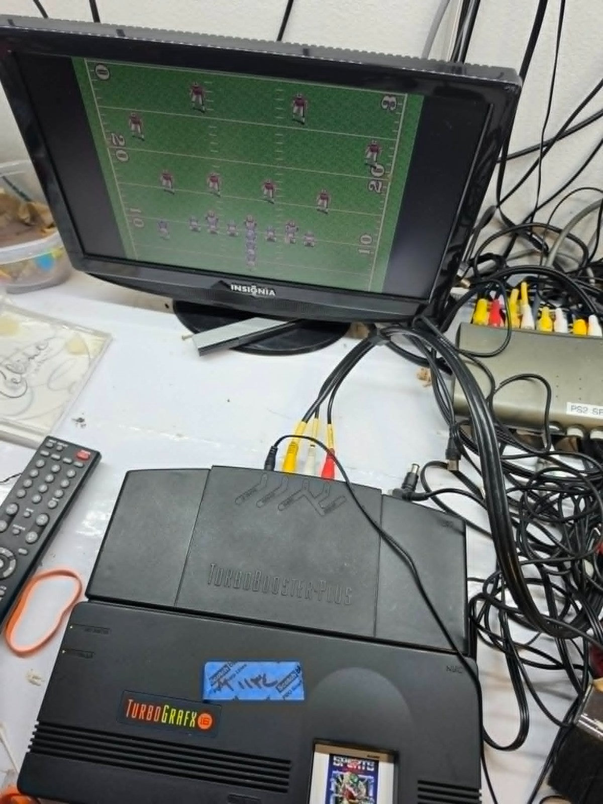 TV Sports Football (TurboGrafx-16, 1990) Game. Case, and Manual - Tested