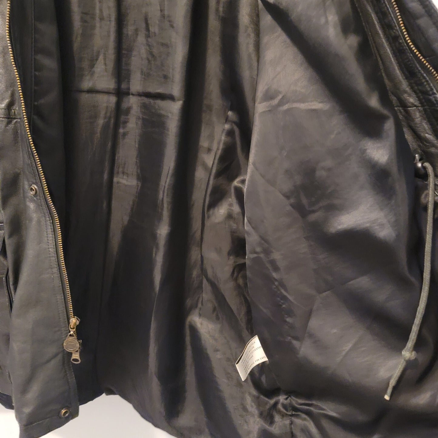 John Ashford Black Leather Men's Coat Size XL  RN18711