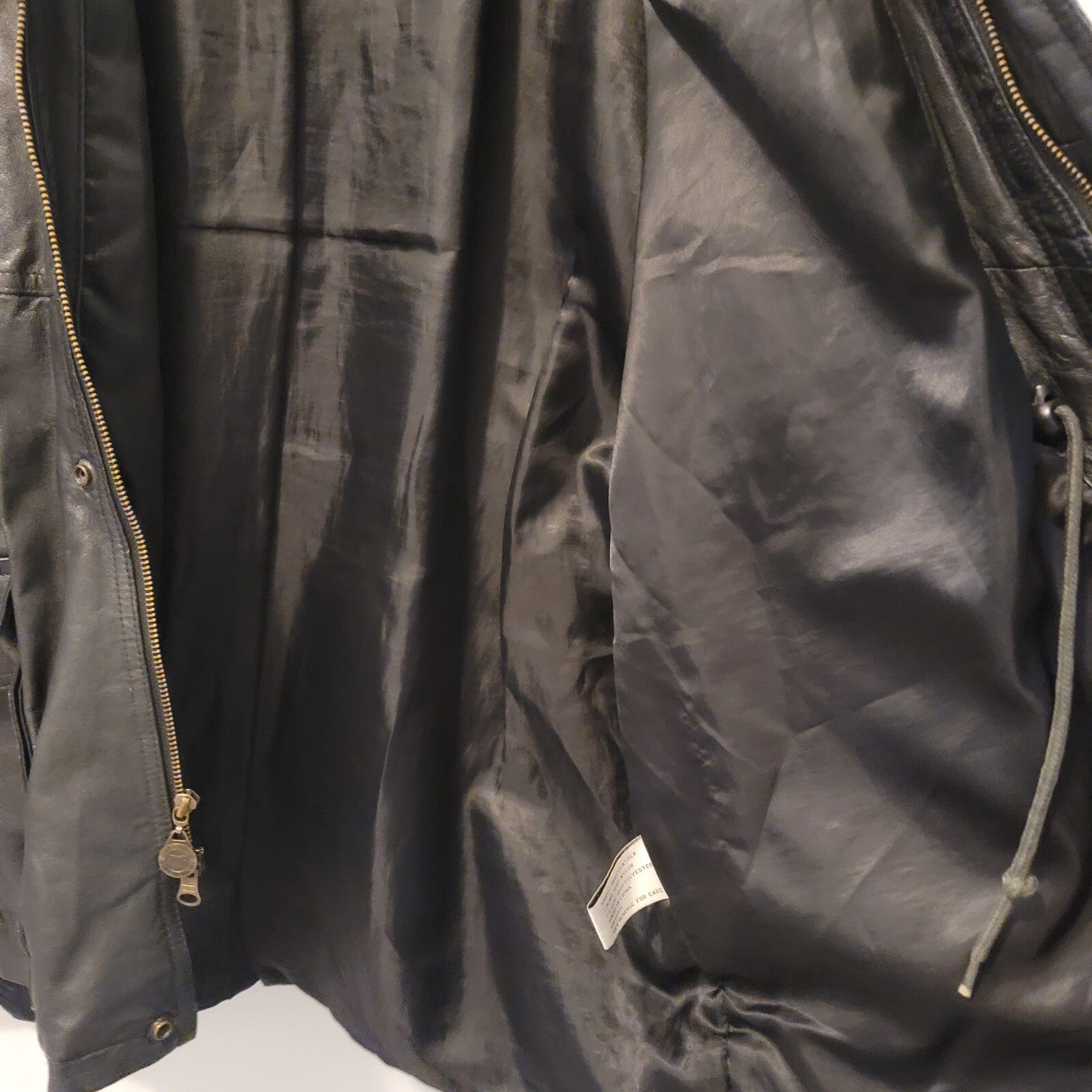 John Ashford Black Leather Men's Coat Size XL  RN18711