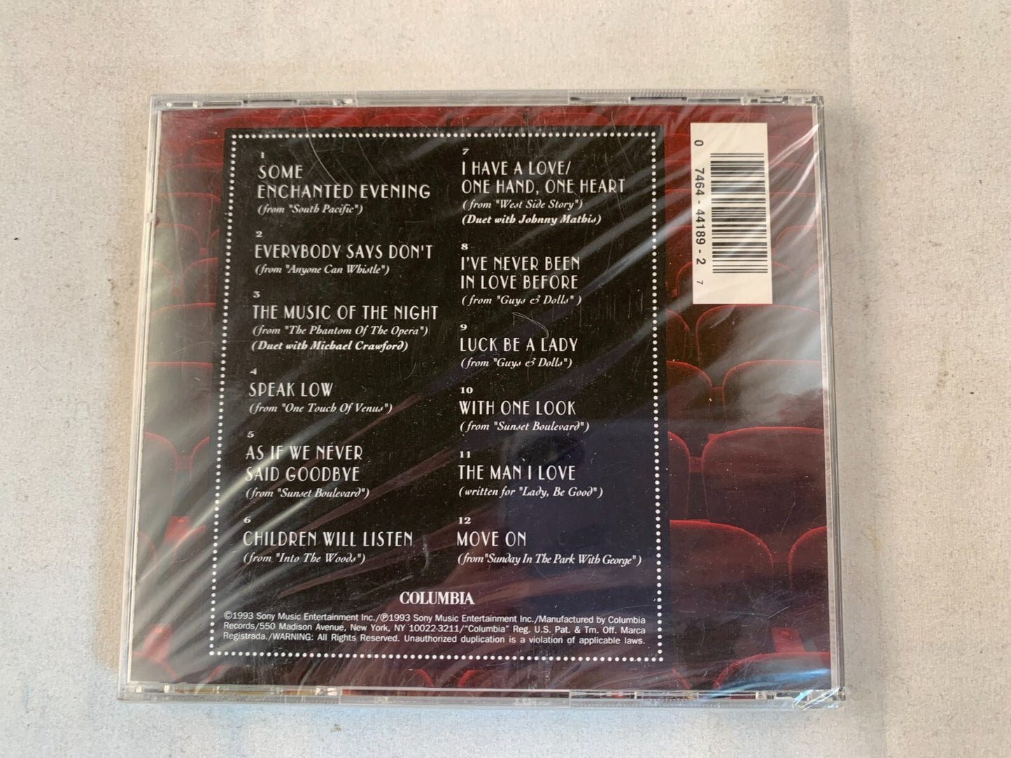 Back to Broadway by Barbra Streisand (CD, Jun-1993, Columbia) NEW