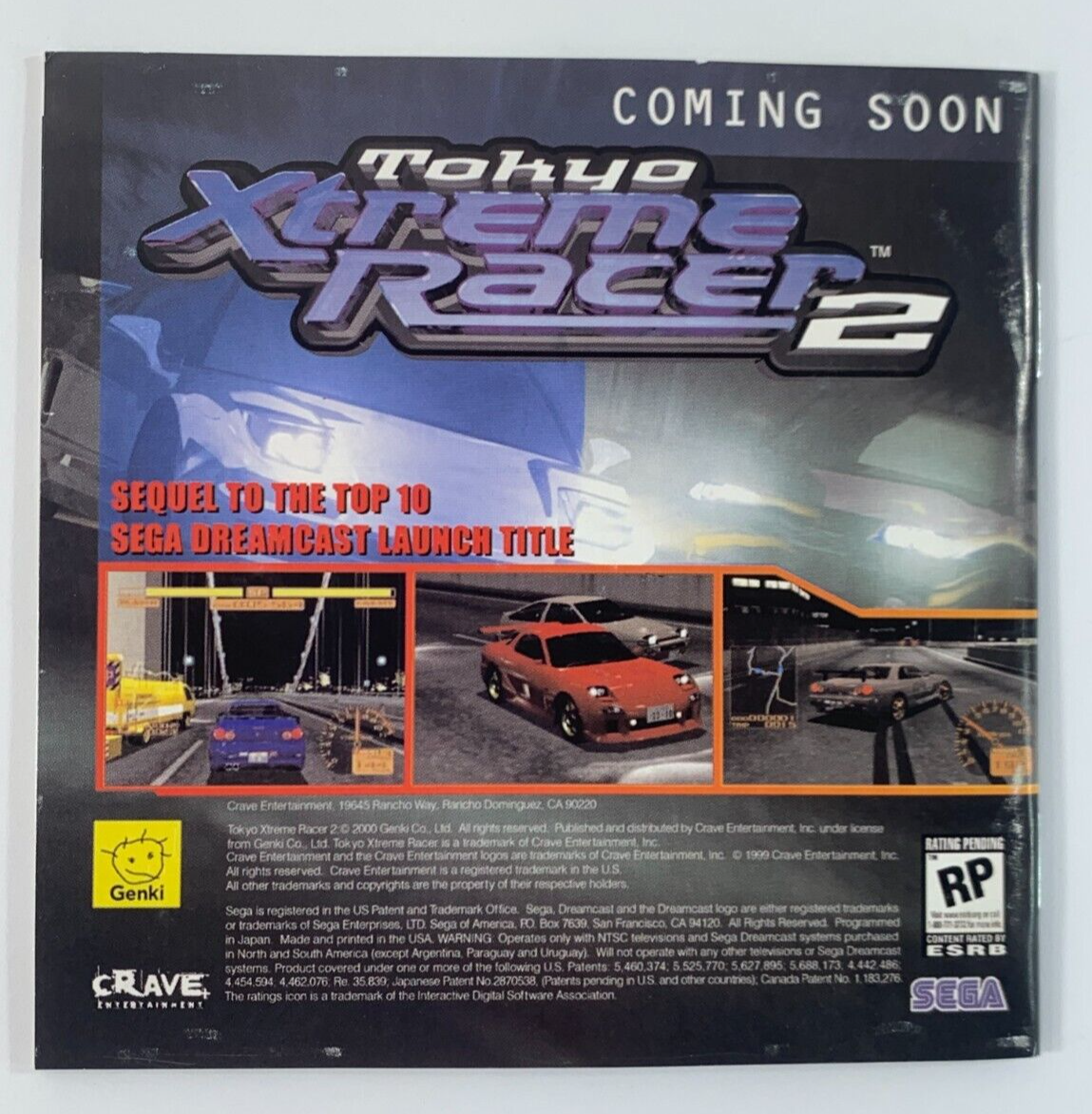 Ultimate Fighting Championship (Dreamcast, 2000) Game Case Manual Registration