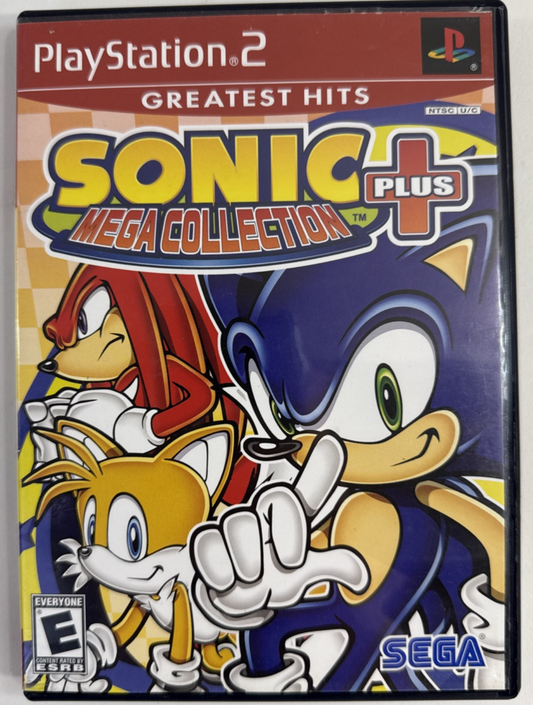 Sonic Mega Collection Plus (Sony PlayStation 2, 2004) Game Case Manual - Tested