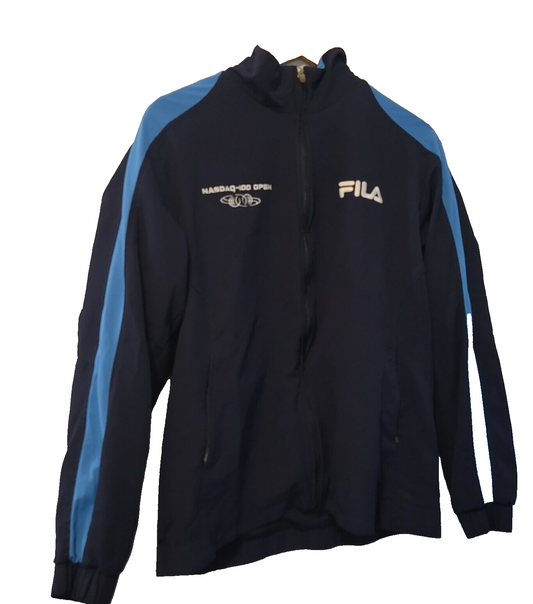 Fila Jacket Vintage Promotional NASDAQ 100 Open Blue 2002 Classic Adult Small 