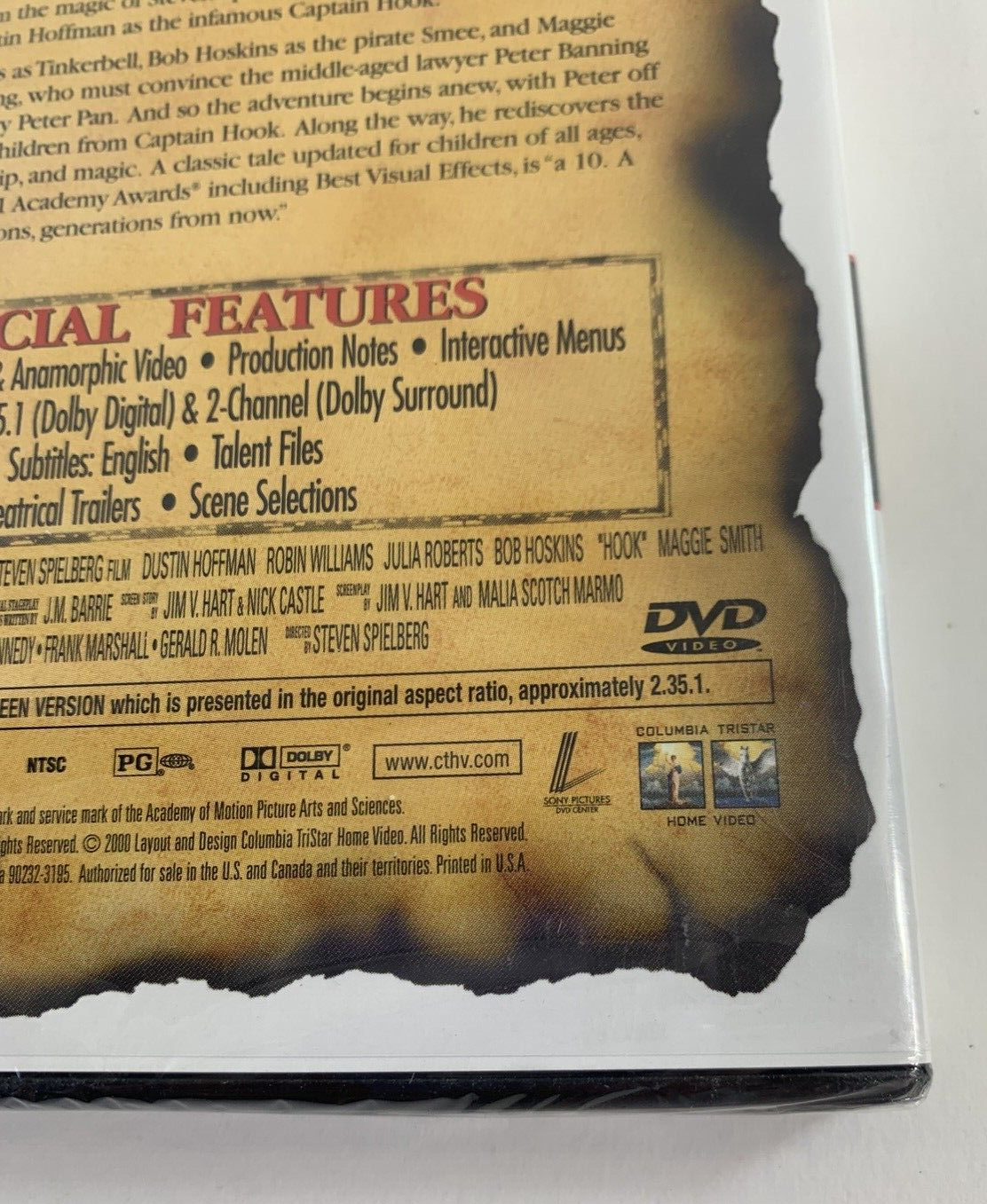 Hook (DVD, 2000, Widescreen) New, Factory Sealed