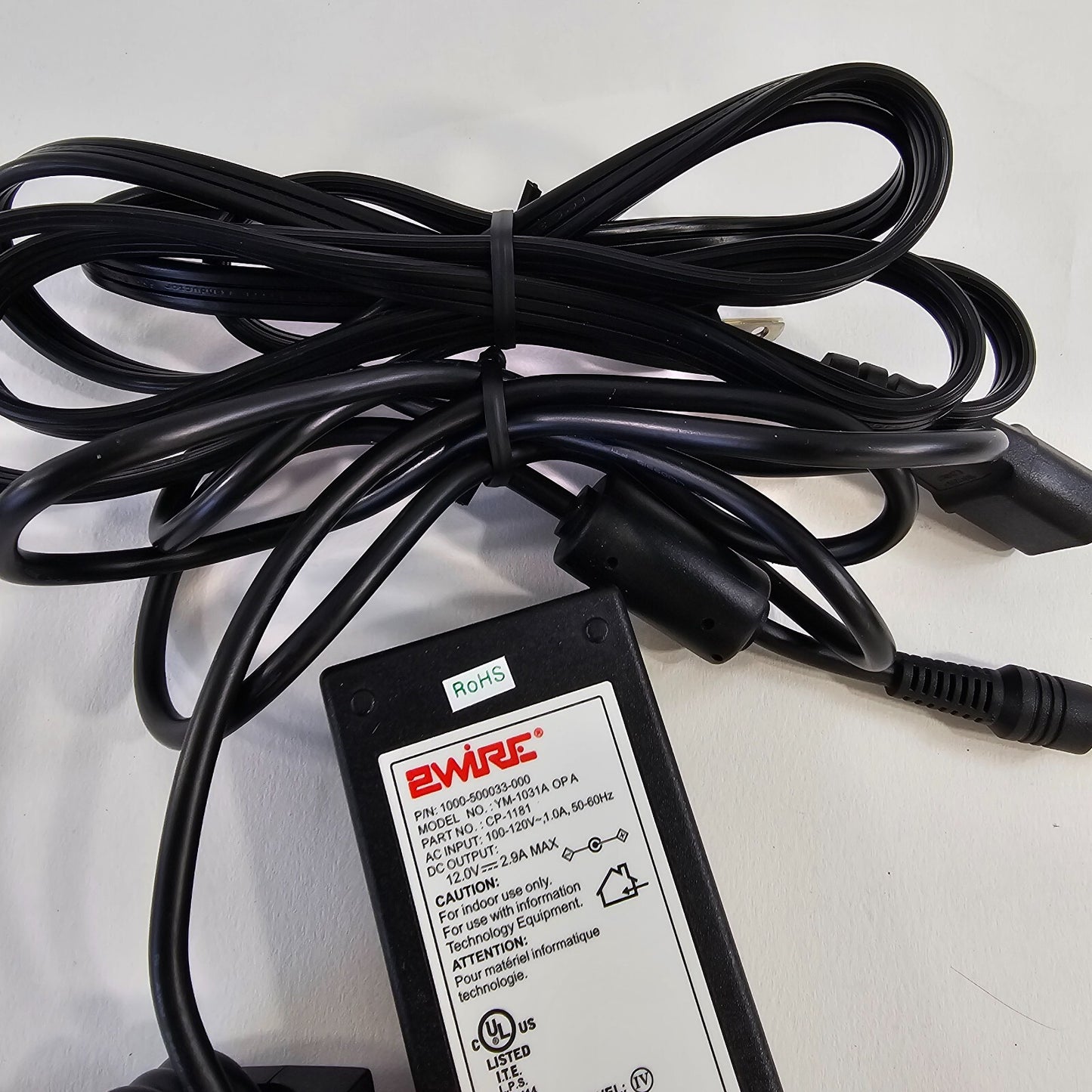 2Wire YM-1031A AC/DC Adapter 12V 2.9A Power Supply - Tested and Working