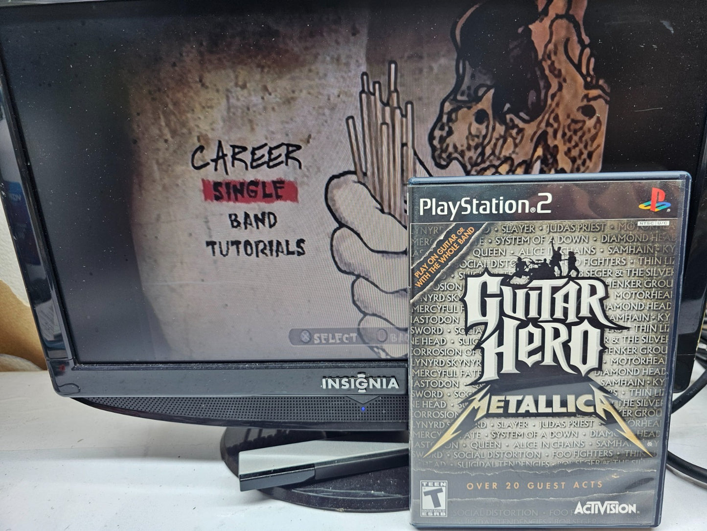 Guitar Hero: Metallica (Sony PlayStation 2, 2009) Game, Case, Manual - Tested