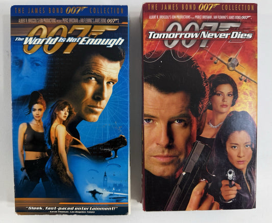 Tomorrow Never Dies (VHS Bundle) The World Is Not Enough - Pierce Brosnan 007