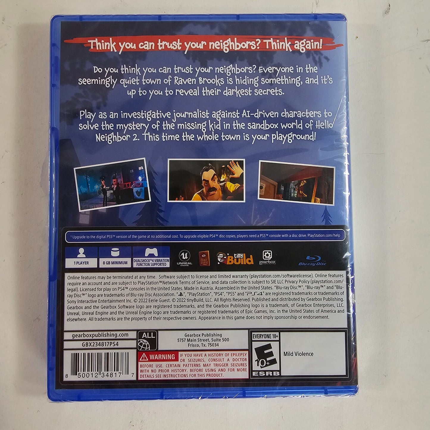 Hello Neighbor 2 (Sony PlayStation 4, 2022) NEW/ Factory Sealed