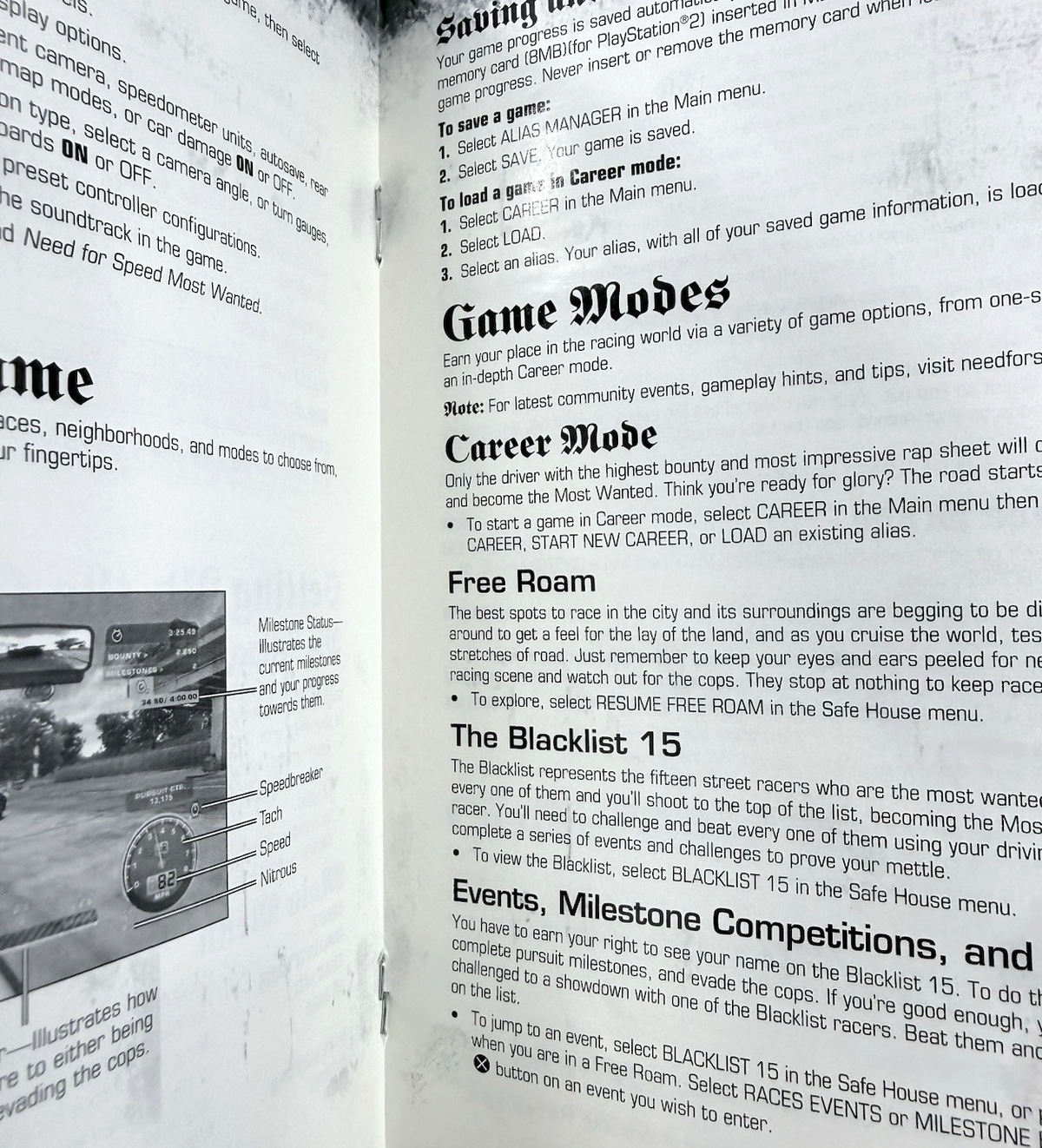 Need for Speed: Most Wanted (PlayStation 2, 2005) Game Case Manual - Tested