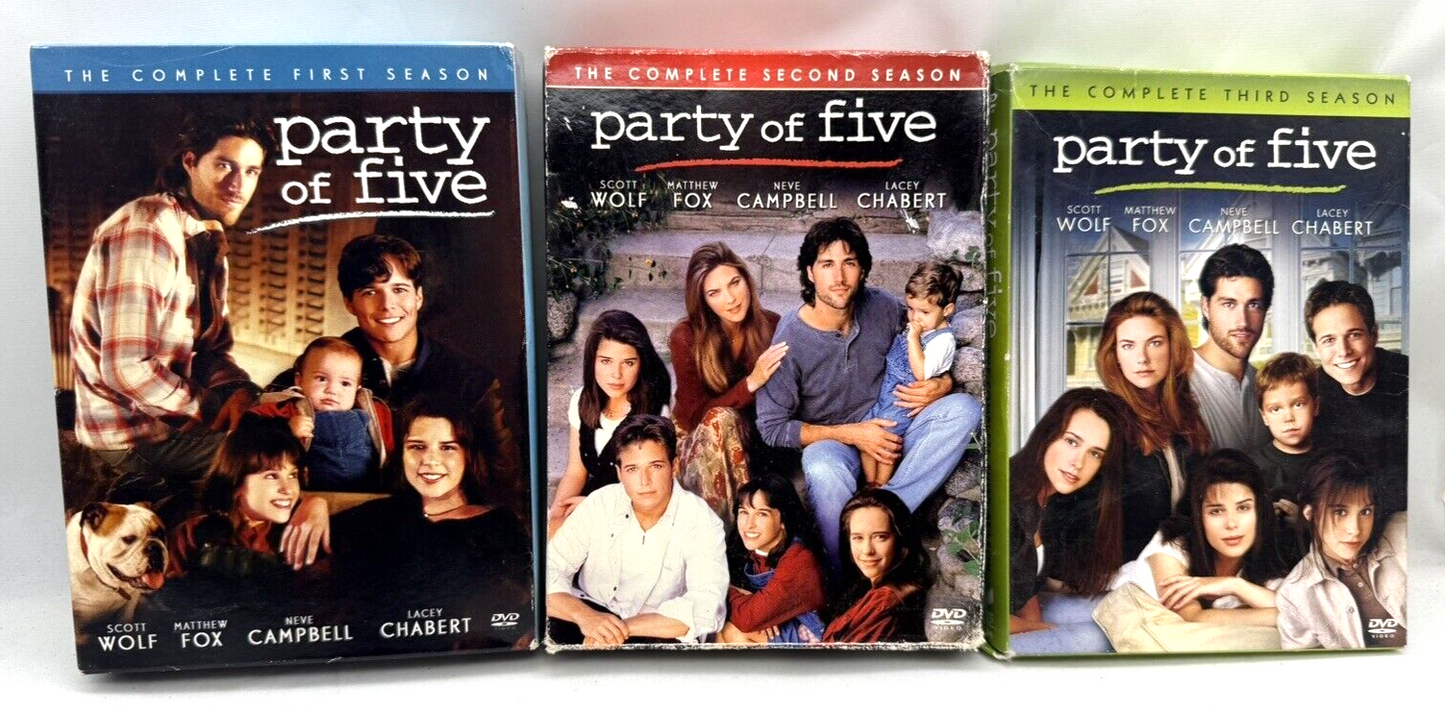 Party of Five: Seasons 1, 2, And 3 (DVD Box Set Bundle) Tested And Working