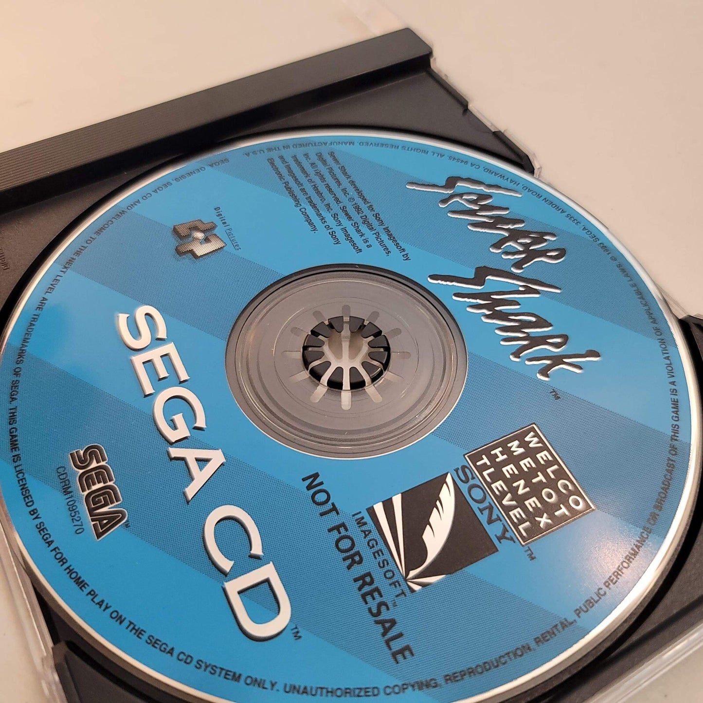 Sewer Shark (Sega CD, 1992) Not for Resale Game Disc