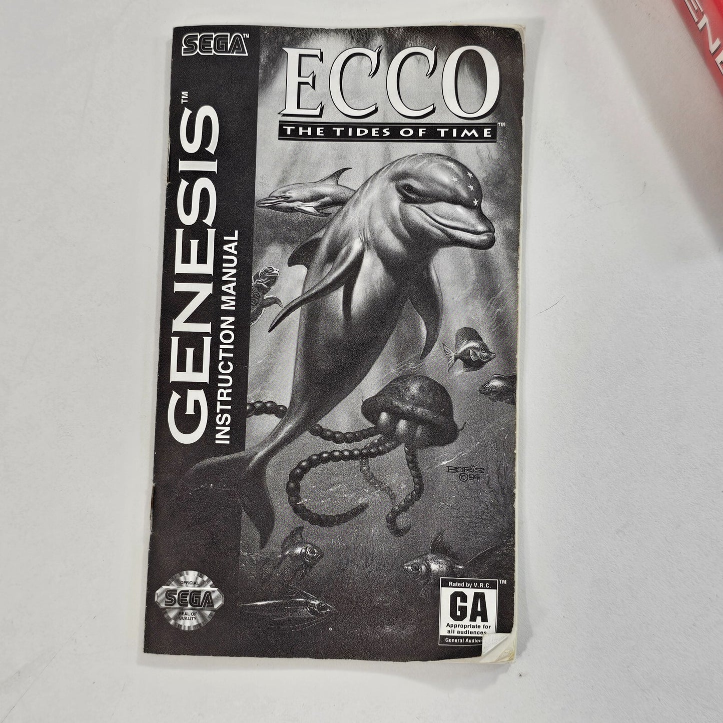 Ecco: The Tides of Time (Sega Genesis, 1994) Game Case Manual - Tested