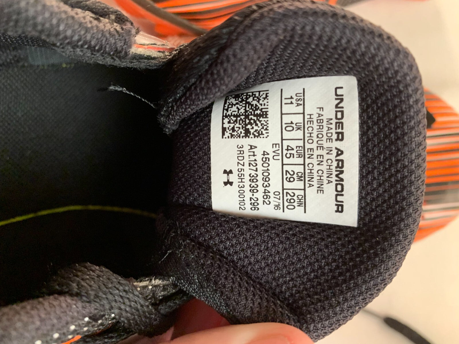 Under Armour Racing Cleats Mens' Size 11 UK 10 EUR 45