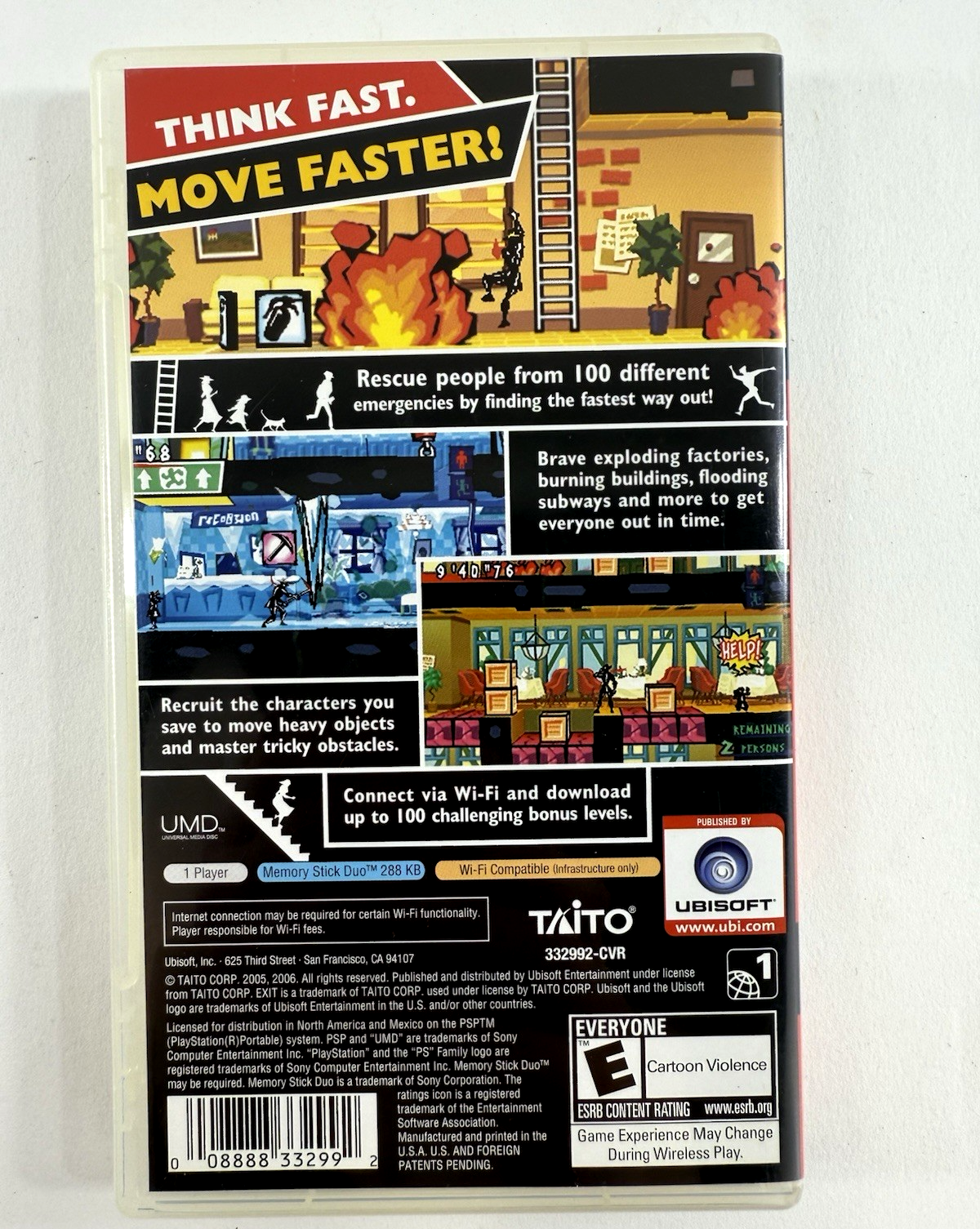 Exit (Sony PSP, 2006) Game Case Manual - Tested and Working