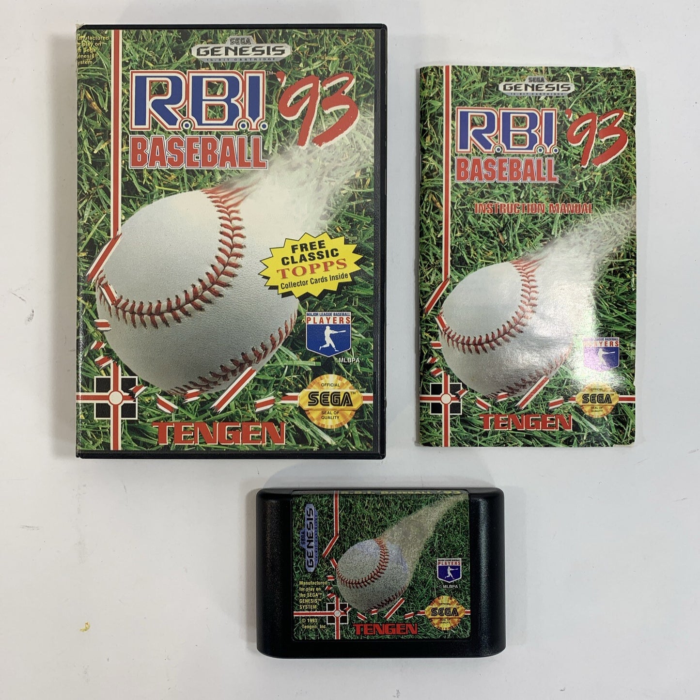 R.B.I. Baseball '93 (Sega Genesis, 1993) Game Case Manual
