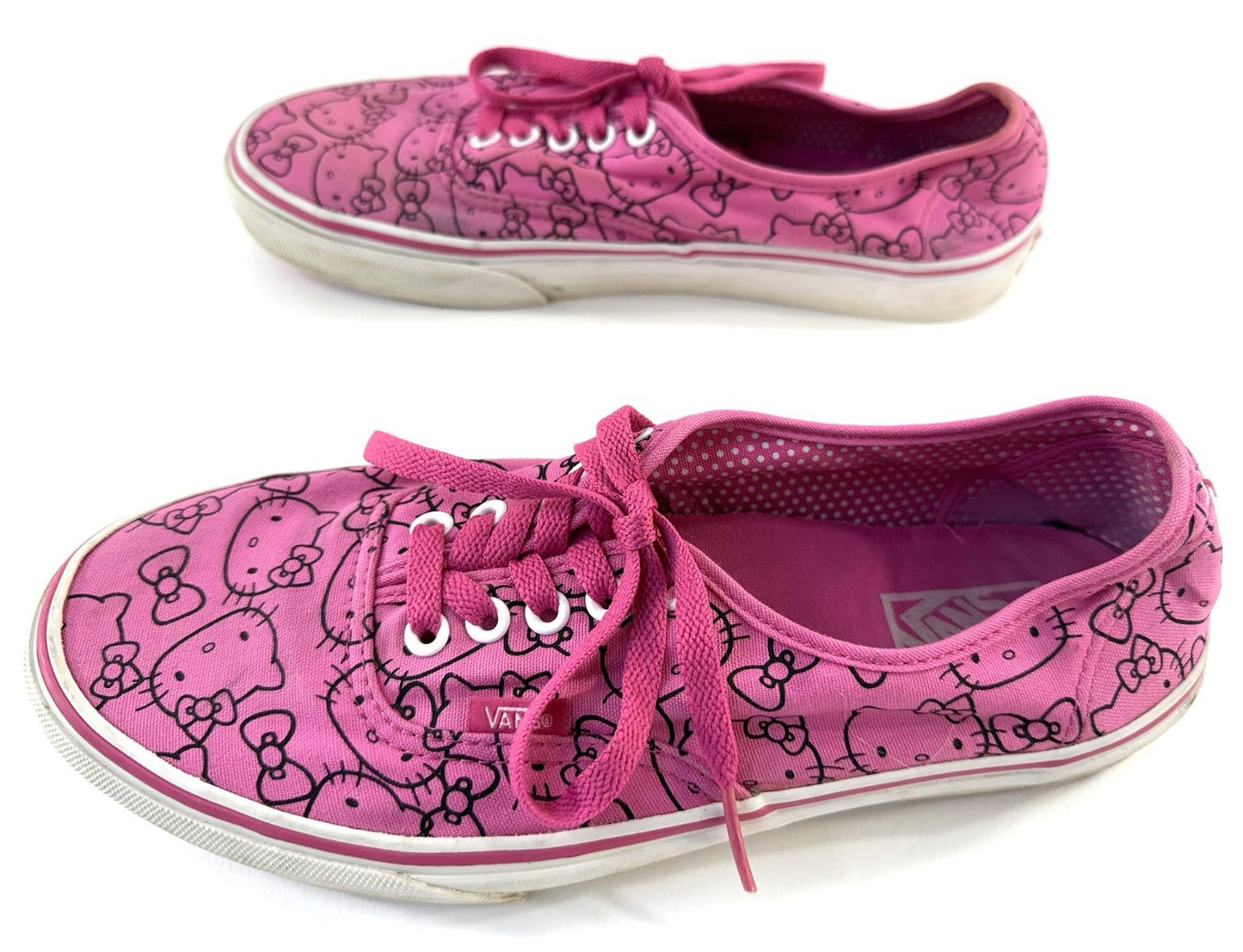 VANS Off The Wall Hello Kitty Pink and Black Men's US 8.5/Women's US 10 Shoes