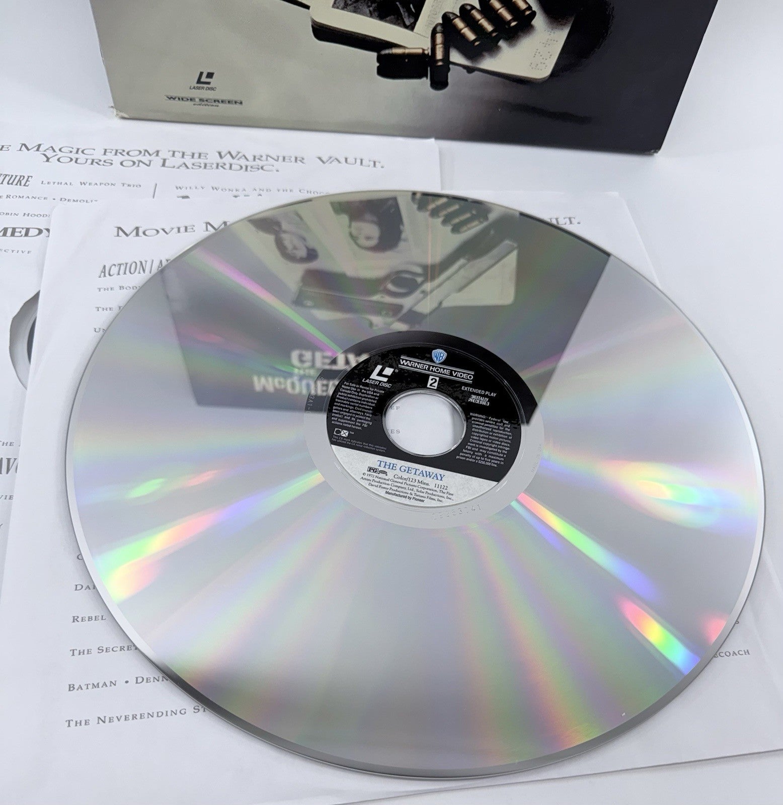The Getaway (Widescreen Extended Play Laserdisc, 1995) - Steve McQueen 1972 Film