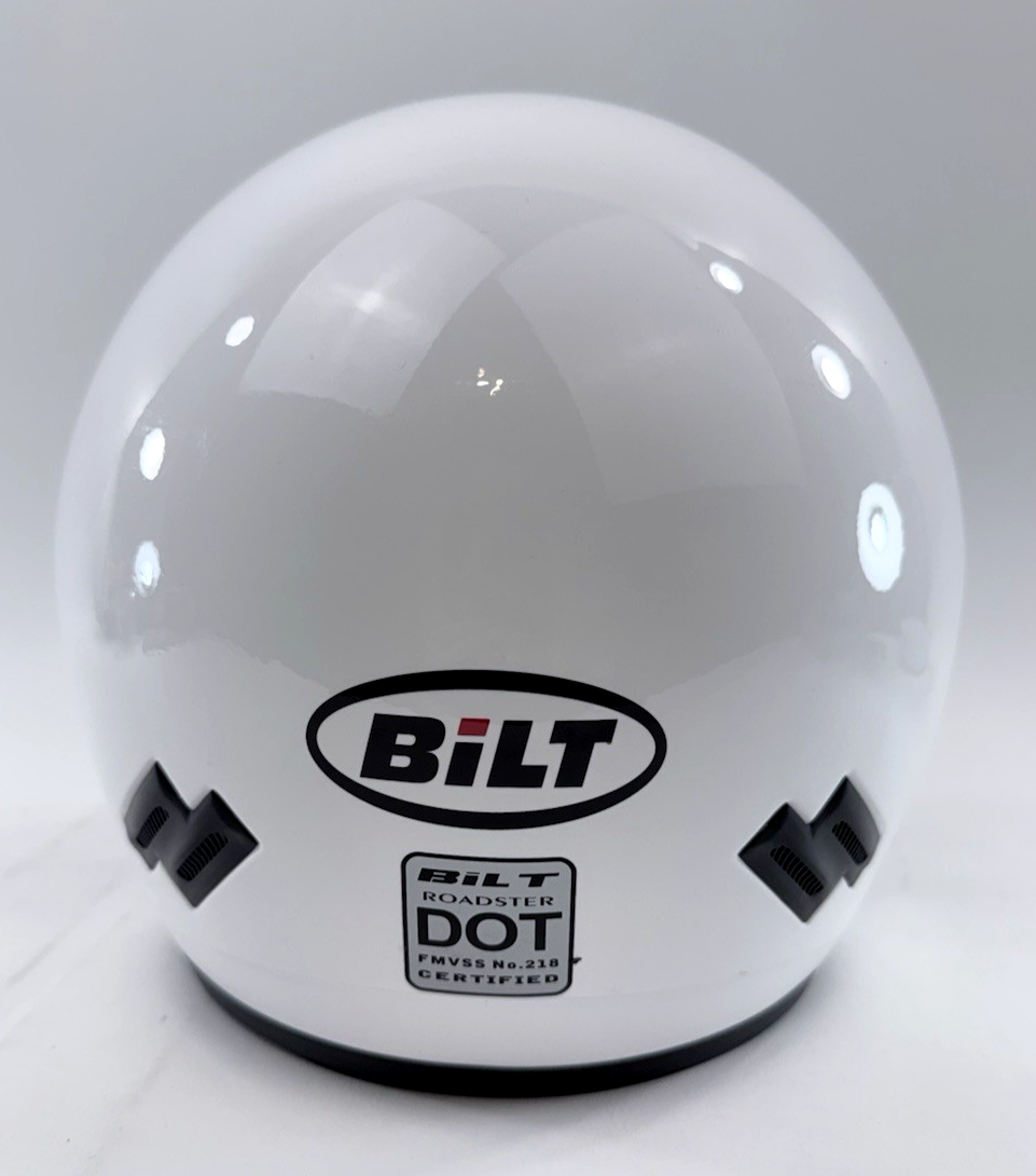 BiLT Women’s White Roadster Size M Open-Face Top Air Vent Motorcycle Helmet
