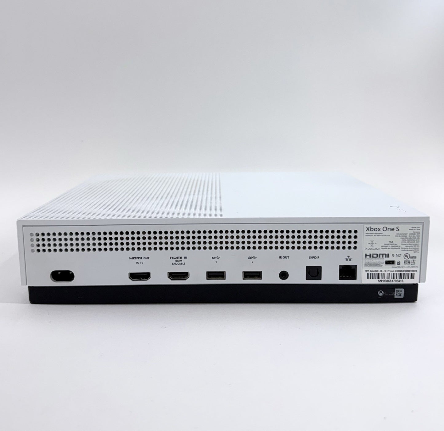 Microsoft Xbox One S 1681 1TB White Console with Cords and Controller  - Tested