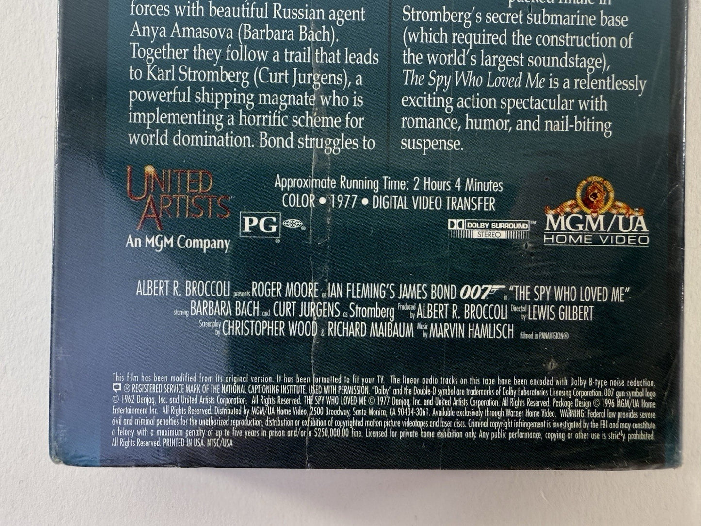 The Spy Who Loved Me (VHS, 1996) New, Sealed - Roger Moore James Bond Film