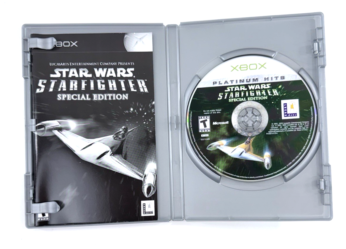 Star Wars: Starfighter Special Edition (Xbox, 2001) Game Case Manual - Tested