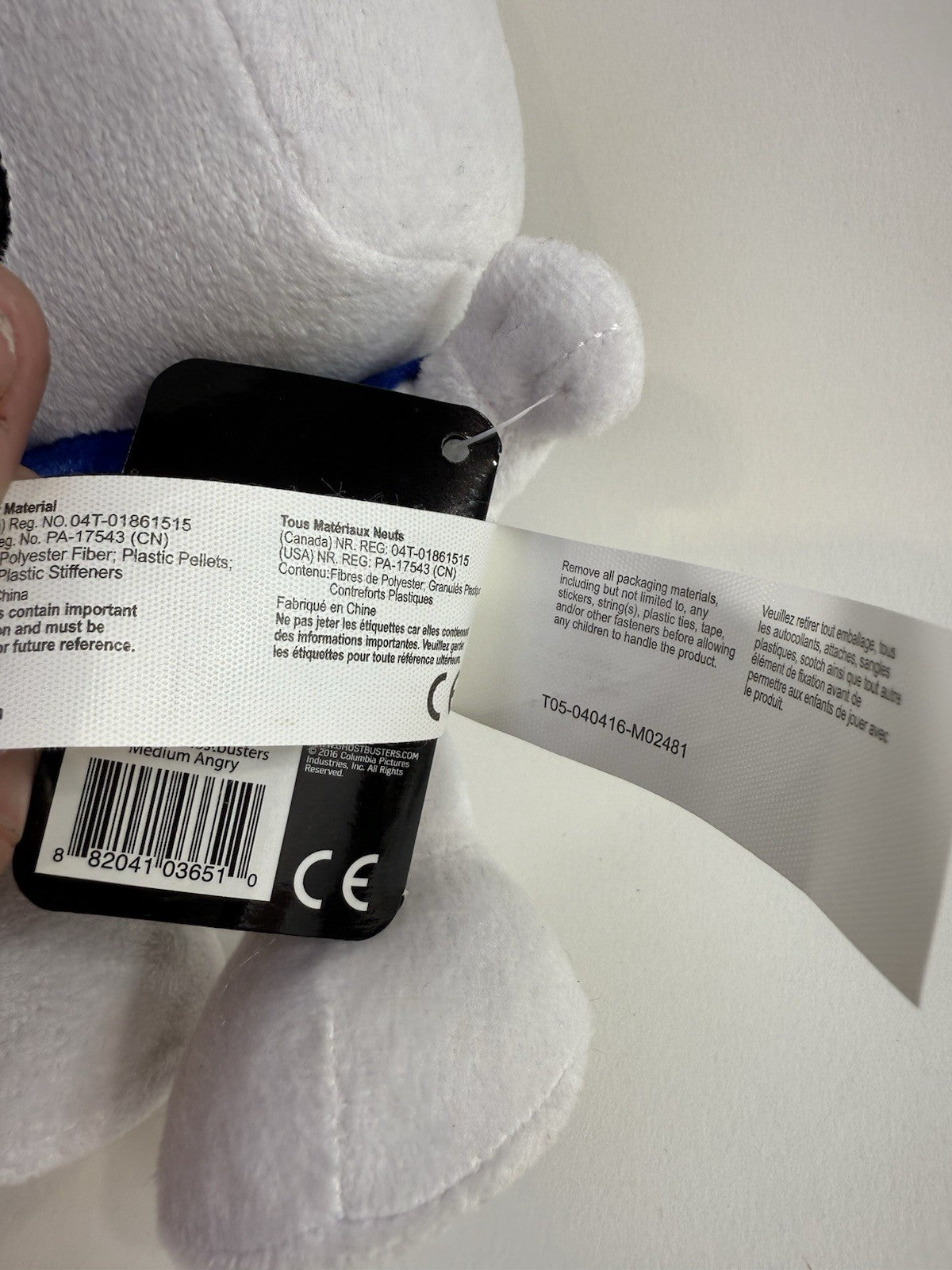 Underground 2016 Ghostbusters Stay Puft Marshmallow Medium Angry Plush w/Tags